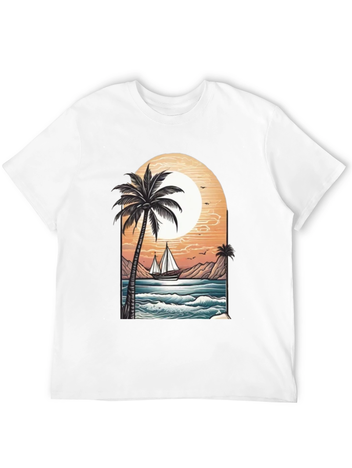 Tropical Paradise Graphic Tee - Black