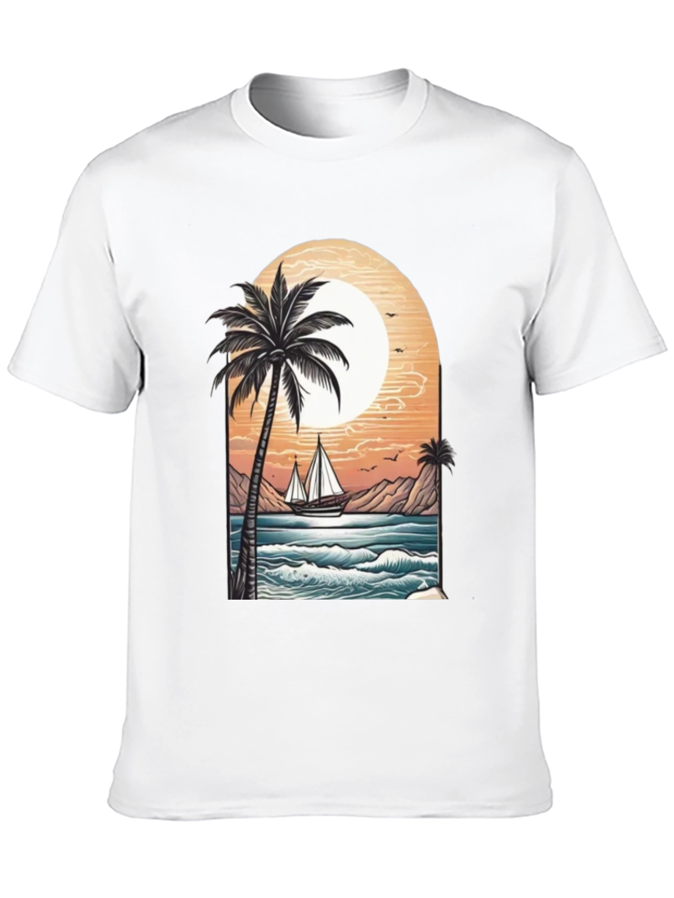 Tropical Paradise Graphic Tee - Black