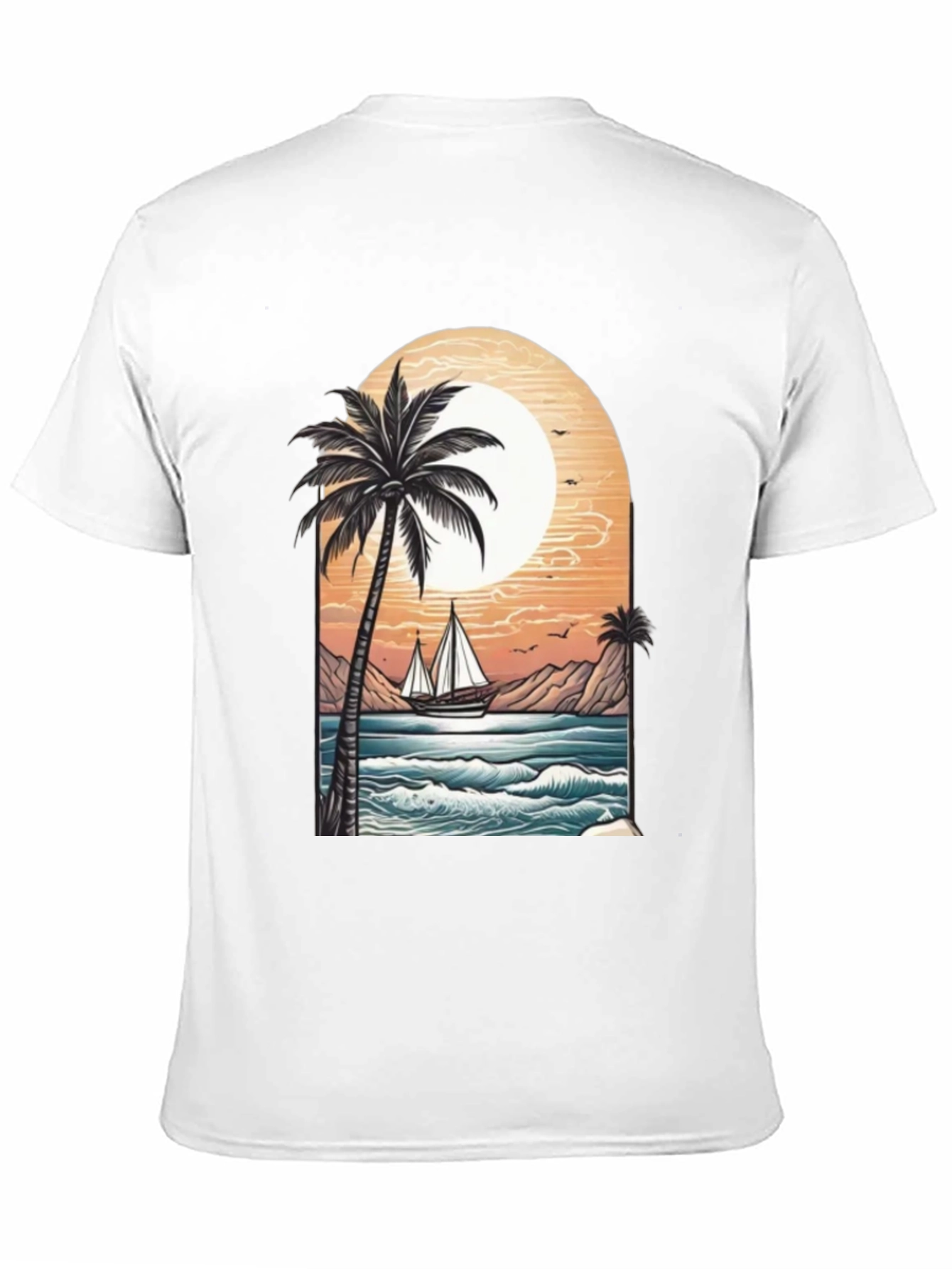 Tropical Paradise Graphic Tee - Black