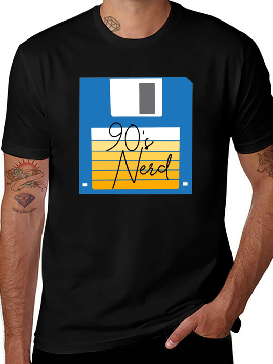 90s Nerd T-Shirt - Retro Floppy Disk Design