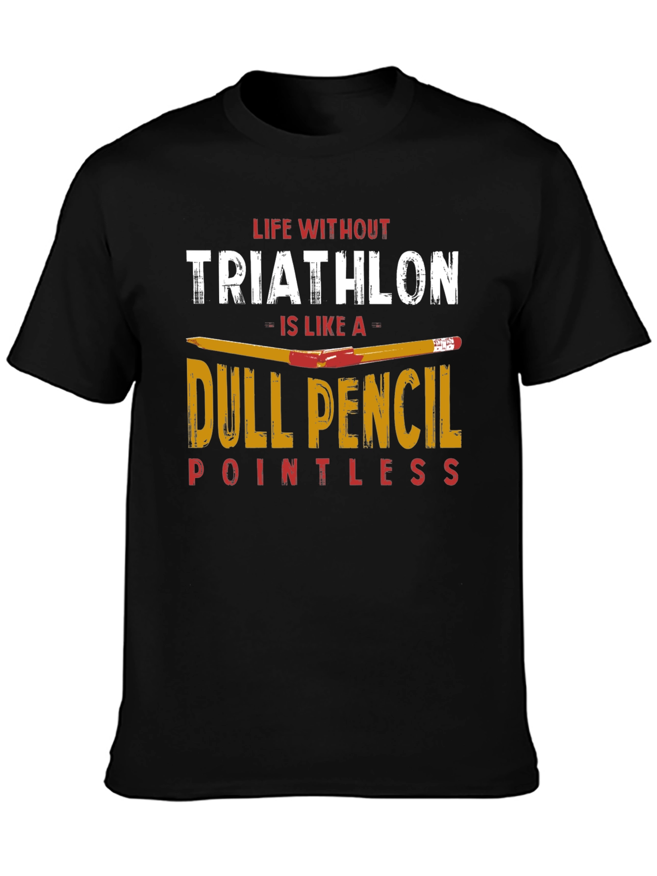 Triathlon Dull Pencil T-Shirt for Athletes