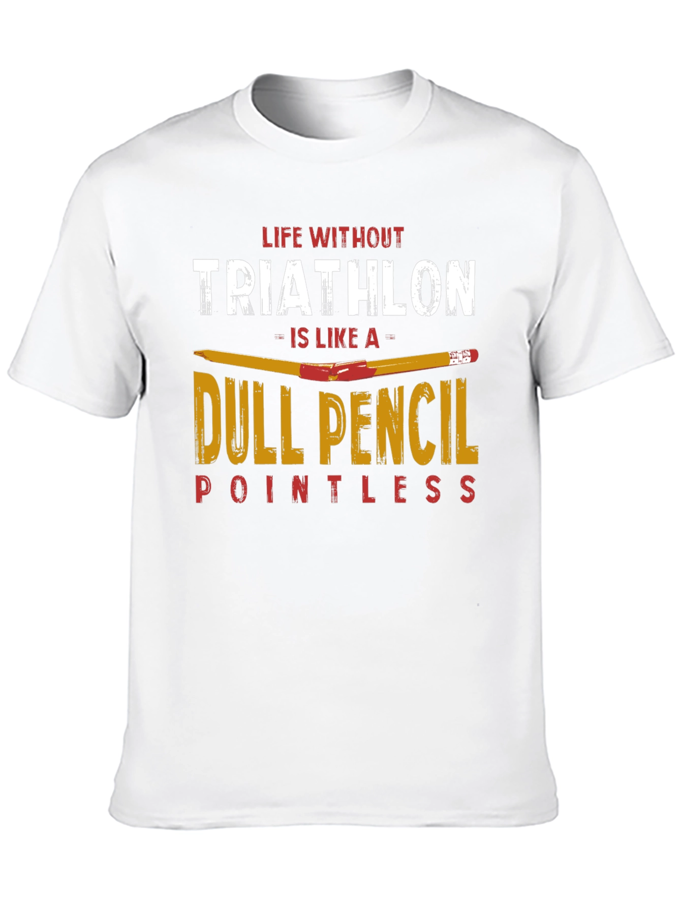 Triathlon Dull Pencil T-Shirt for Athletes