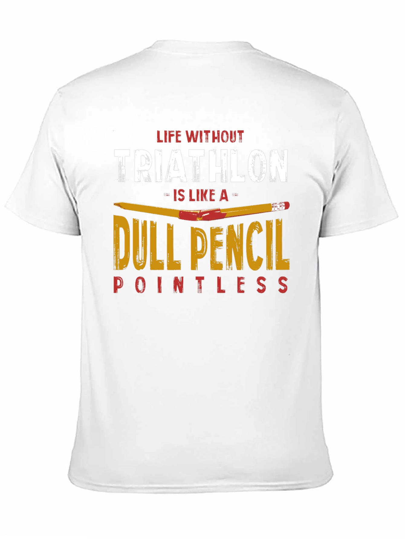 Triathlon Dull Pencil T-Shirt for Athletes