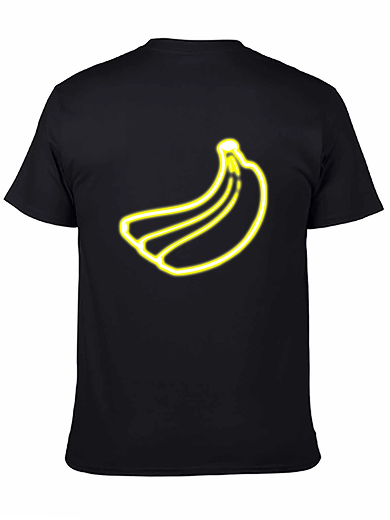 Banana Neon Graphic Black T-Shirt