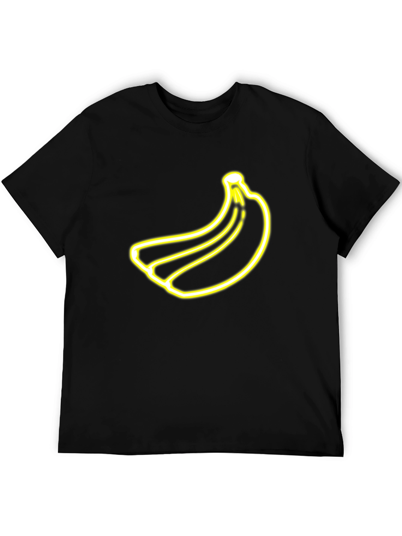 Banana Neon Graphic Black T-Shirt