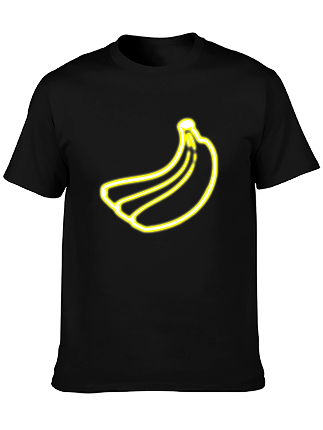 Banana Neon Graphic Black T-Shirt