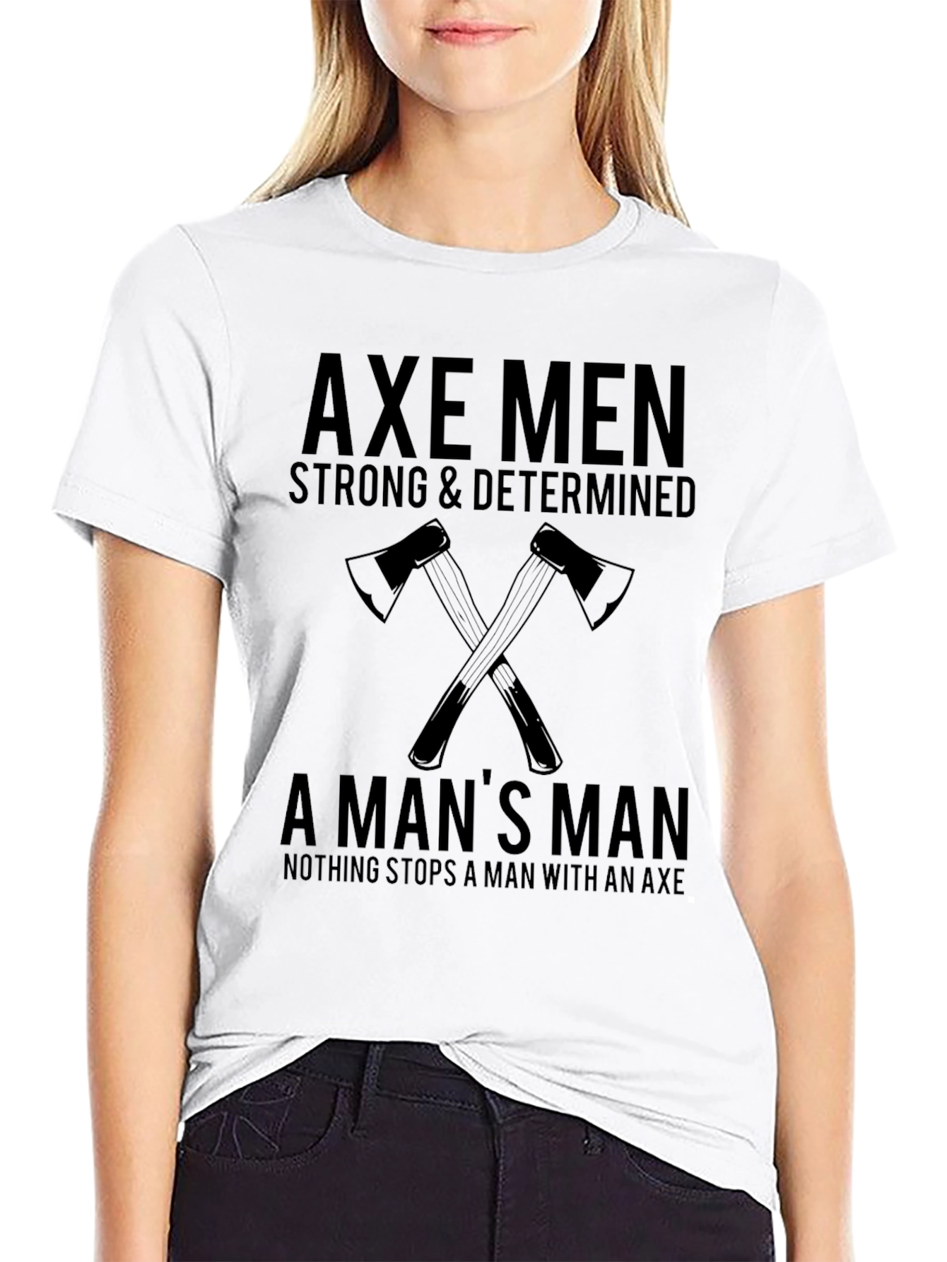 Axe Men Graphic T-Shirt - Strong & Determined Design