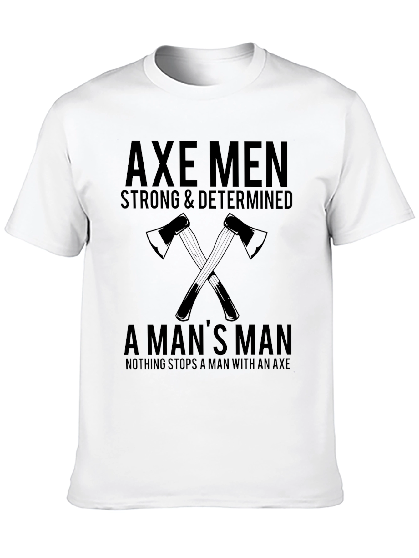 Axe Men Graphic T-Shirt - Strong & Determined Design