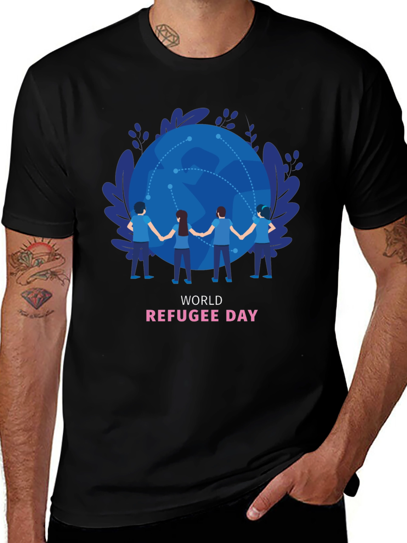 World Refugee Day T-Shirt - Global Unity Design