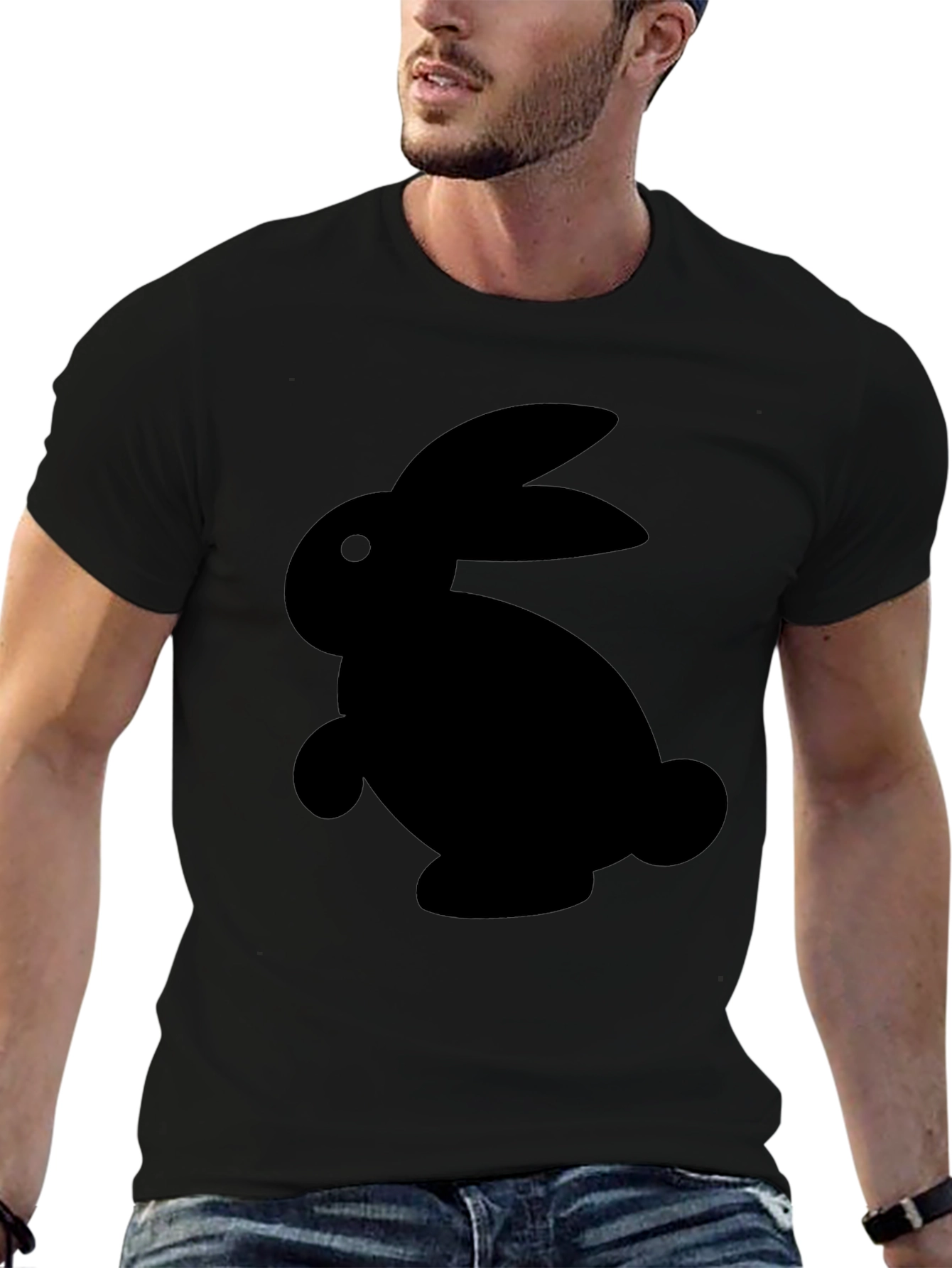 Black Rabbit Graphic T-Shirt - Casual Comfort