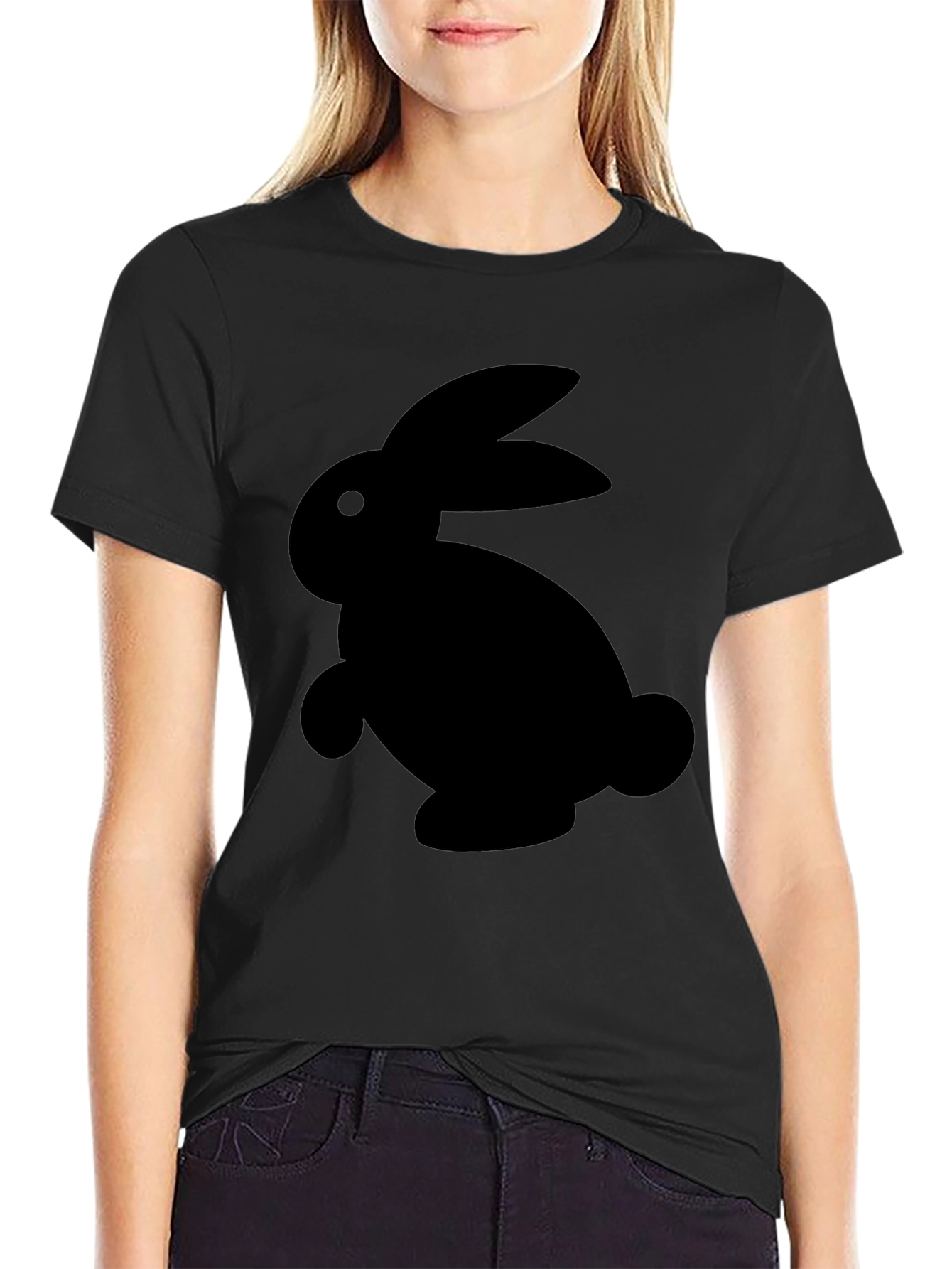 Black Rabbit Graphic T-Shirt - Casual Comfort