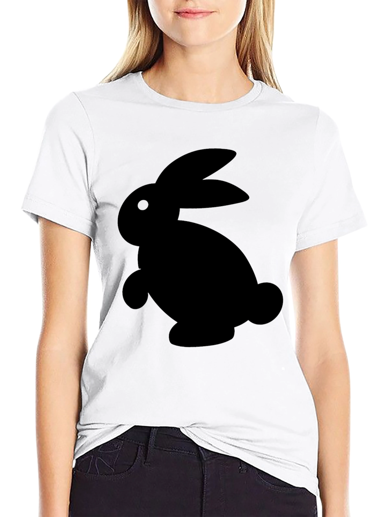 Black Rabbit Graphic T-Shirt - Casual Comfort