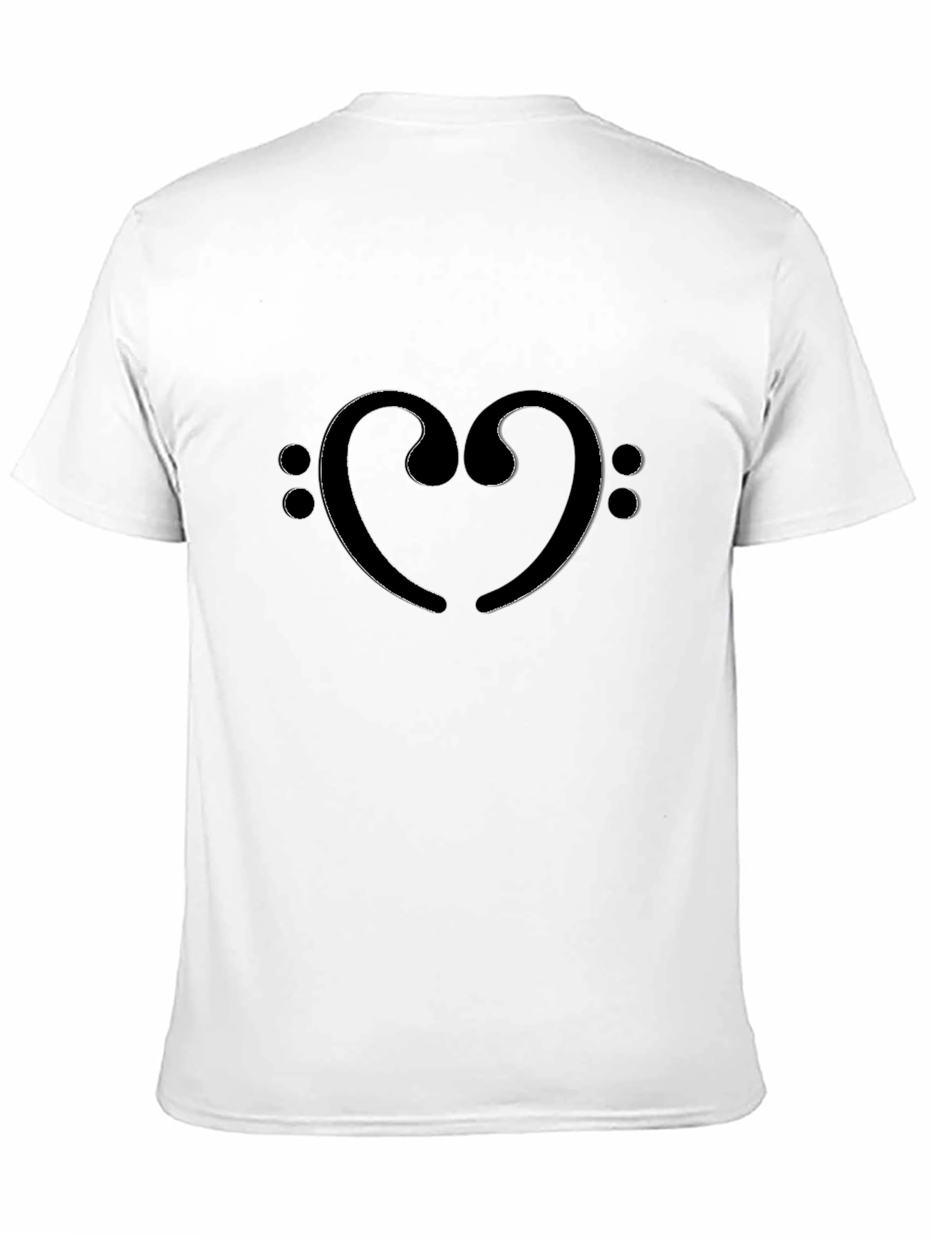 Bass Clef Heart T-Shirt - Music Lover Tee