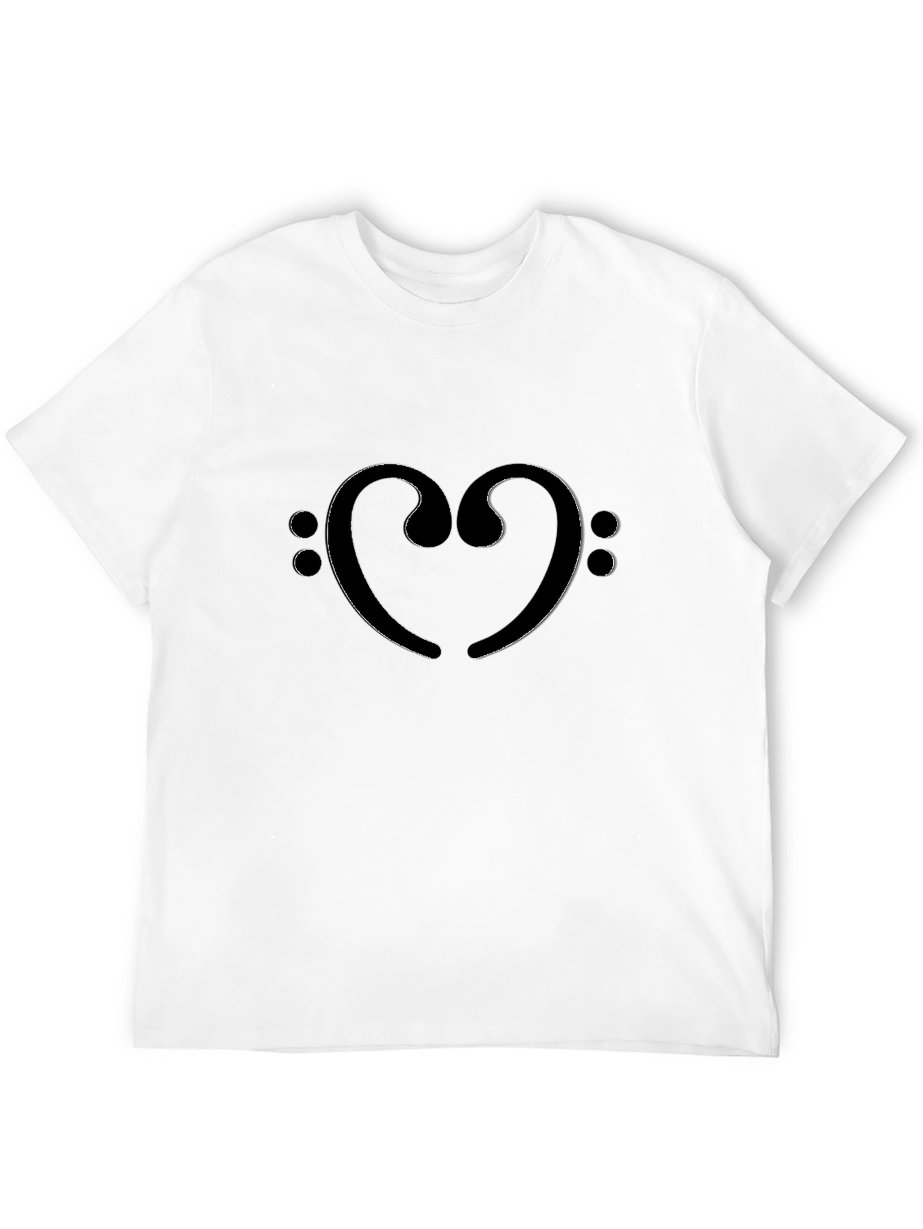 Bass Clef Heart T-Shirt - Music Lover Tee