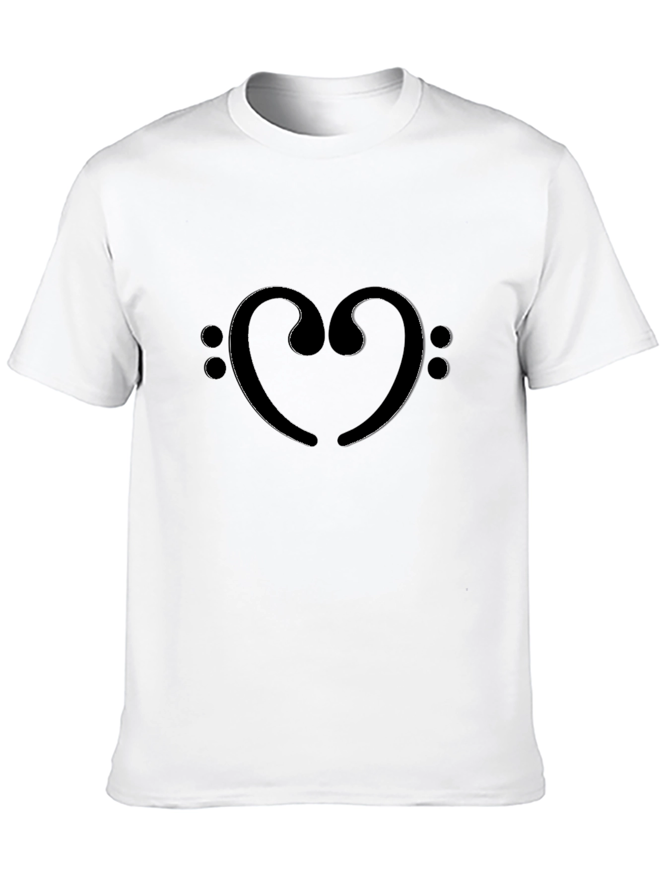 Bass Clef Heart T-Shirt - Music Lover Tee