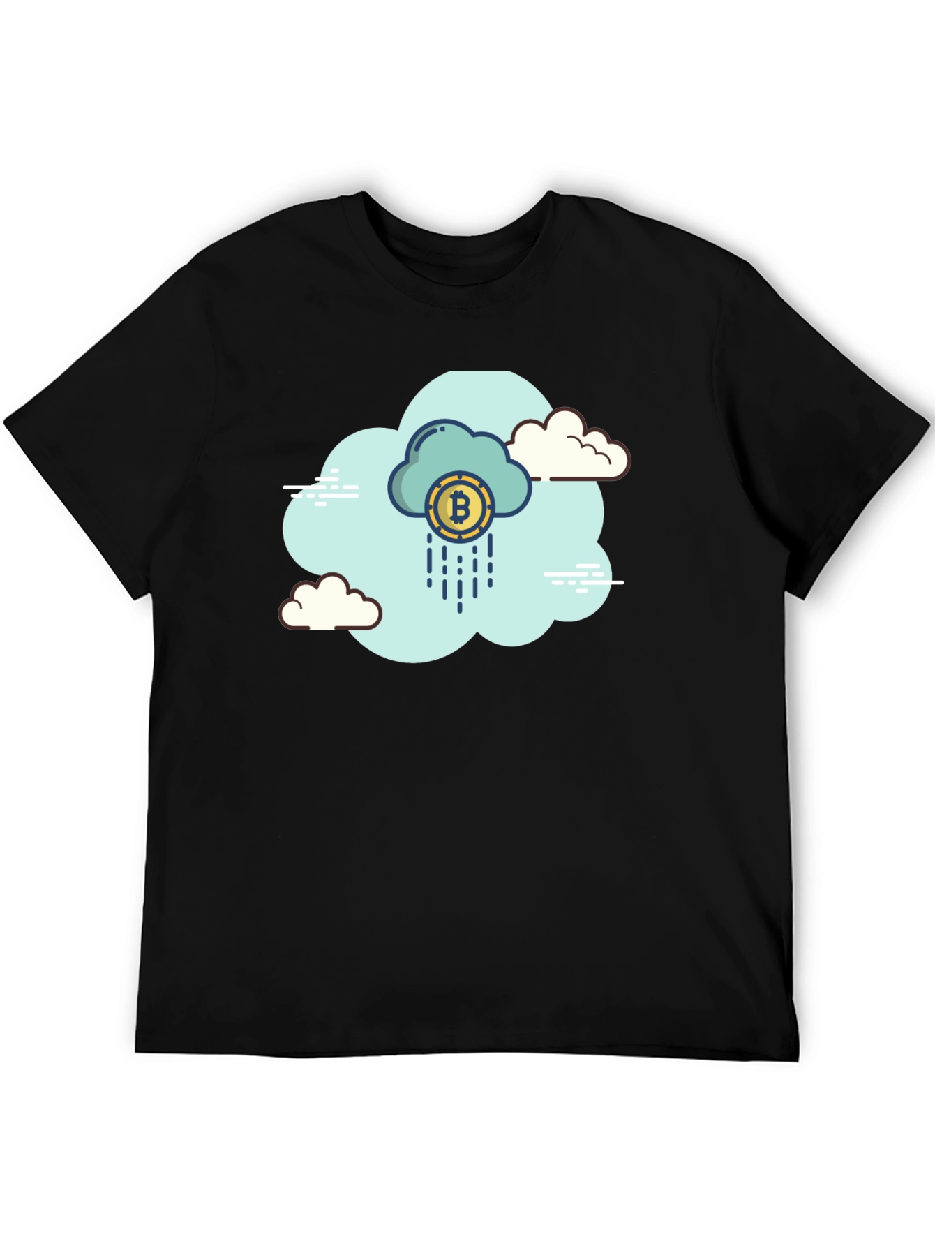 Bitcoin Cloud Black T-Shirt - Crypto Currency Tee