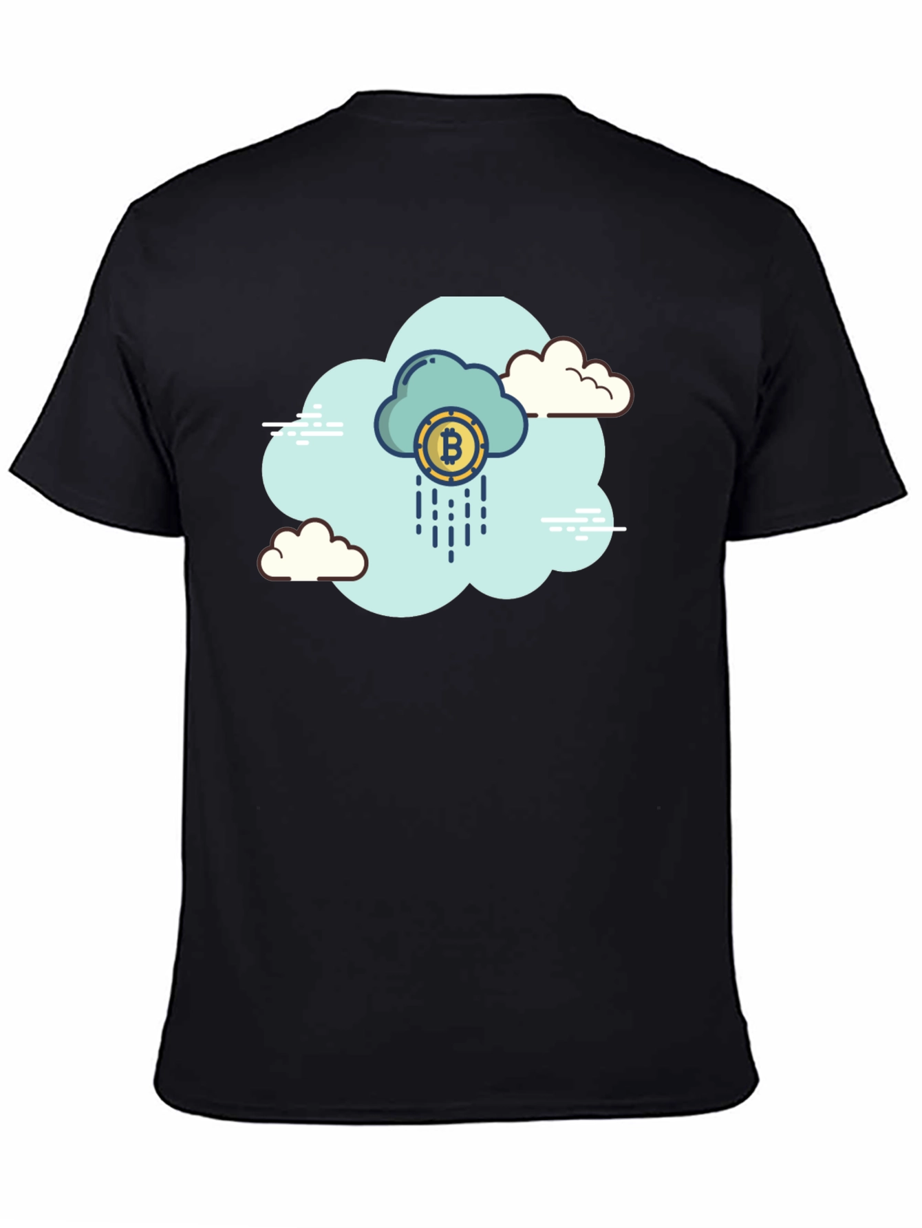 Bitcoin Cloud Black T-Shirt - Crypto Currency Tee