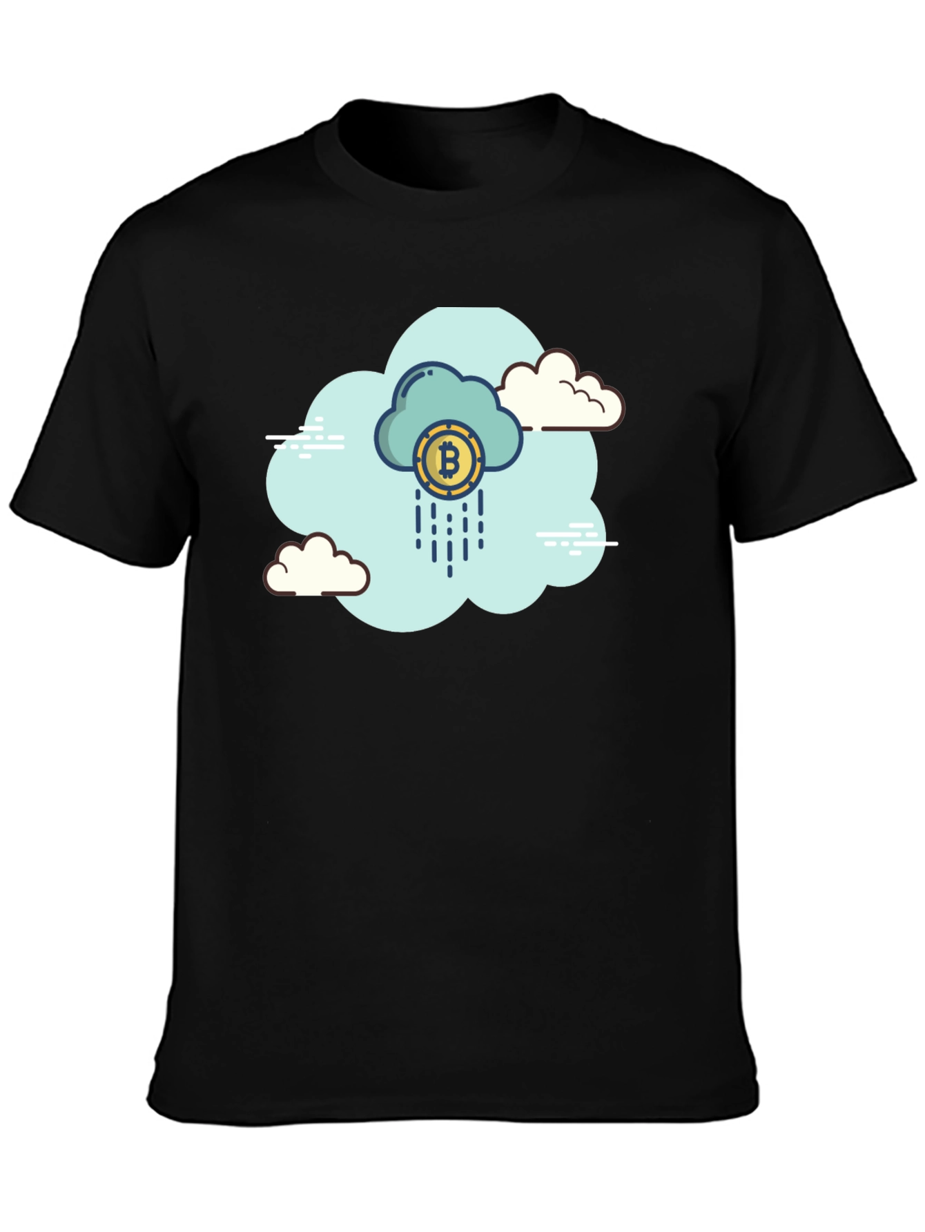 Bitcoin Cloud Black T-Shirt - Crypto Currency Tee