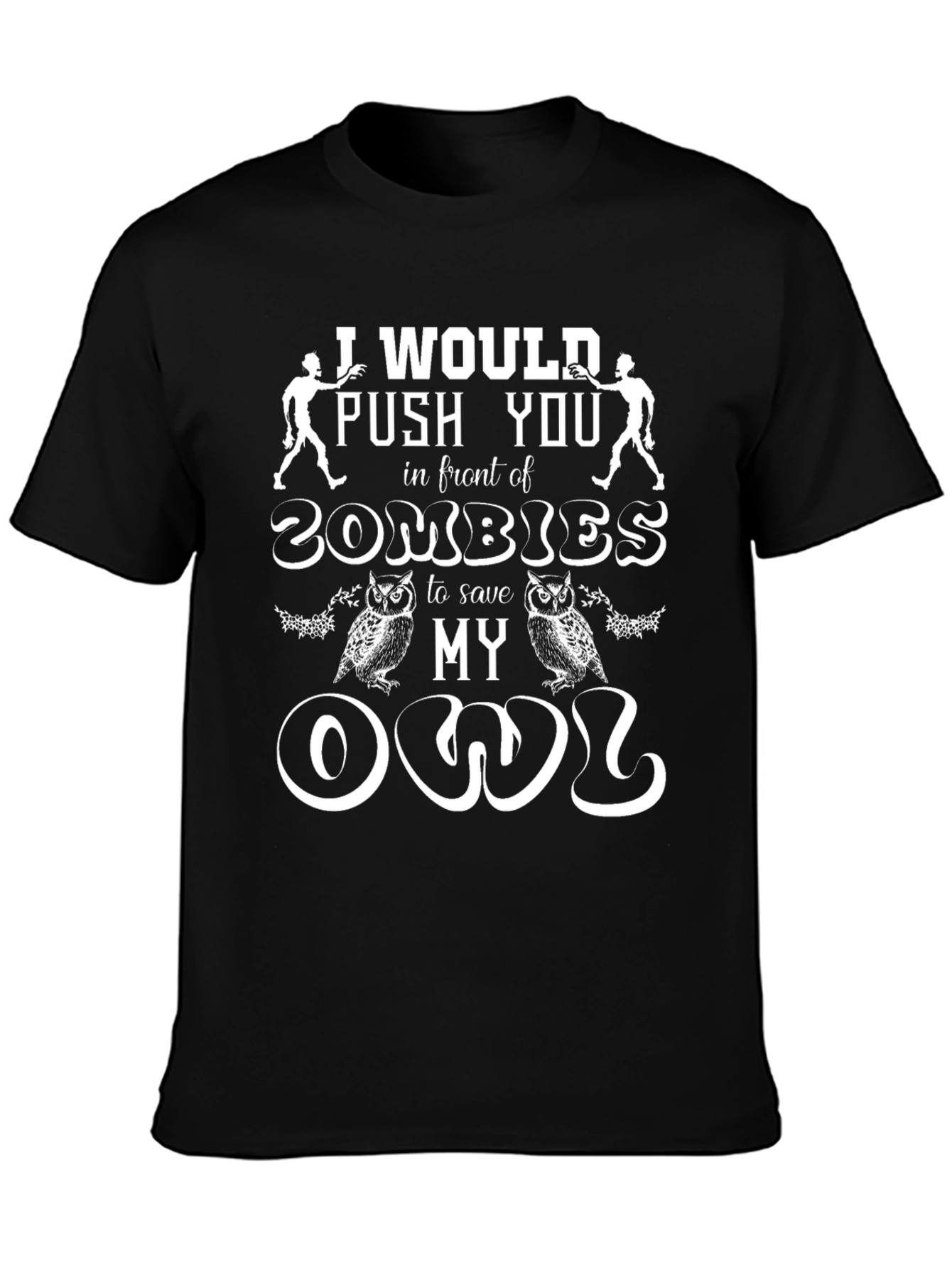 Zombie Owl Humor T-Shirt