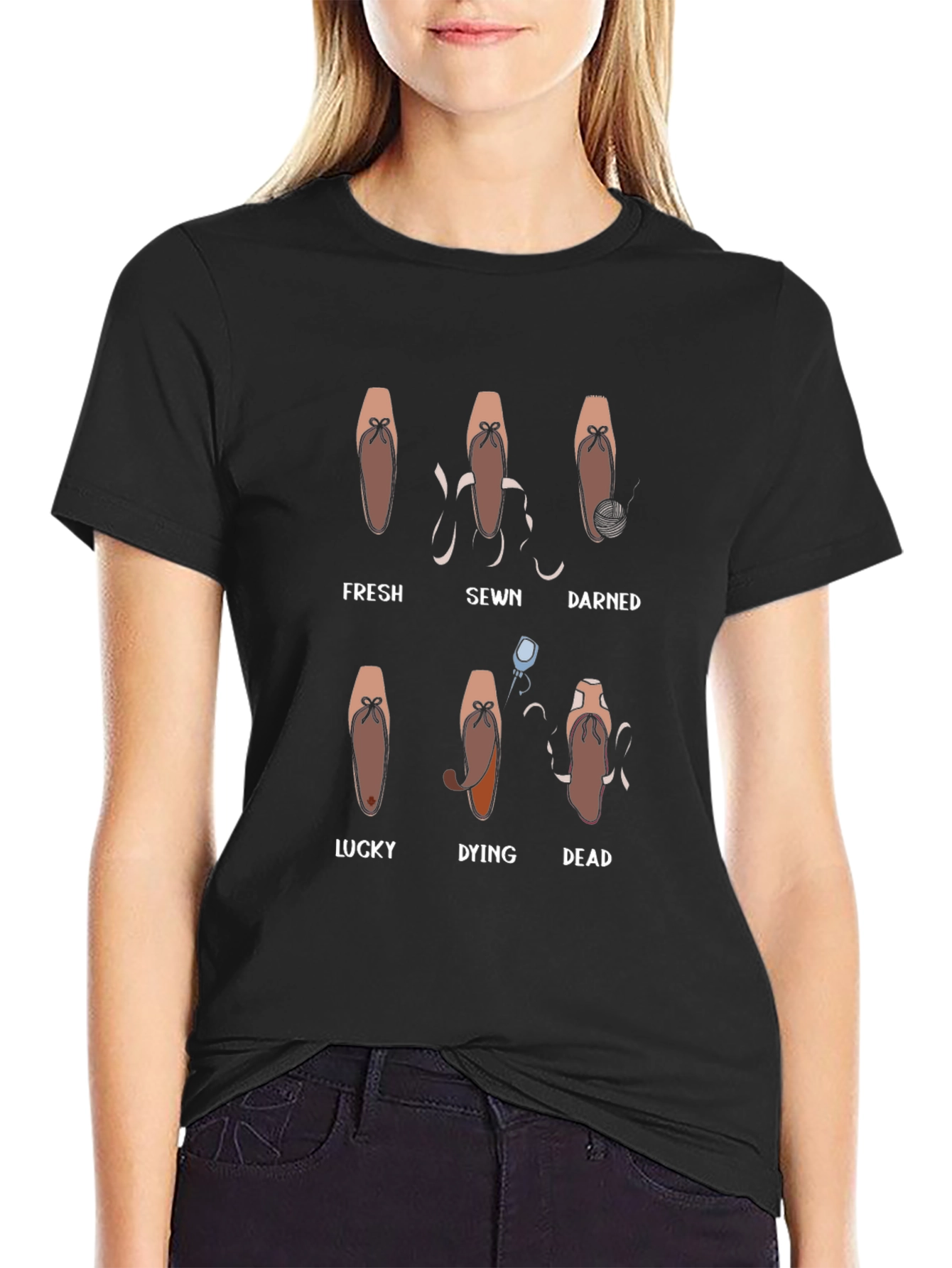 Ballerina Pointe Shoe Evolution T-Shirt