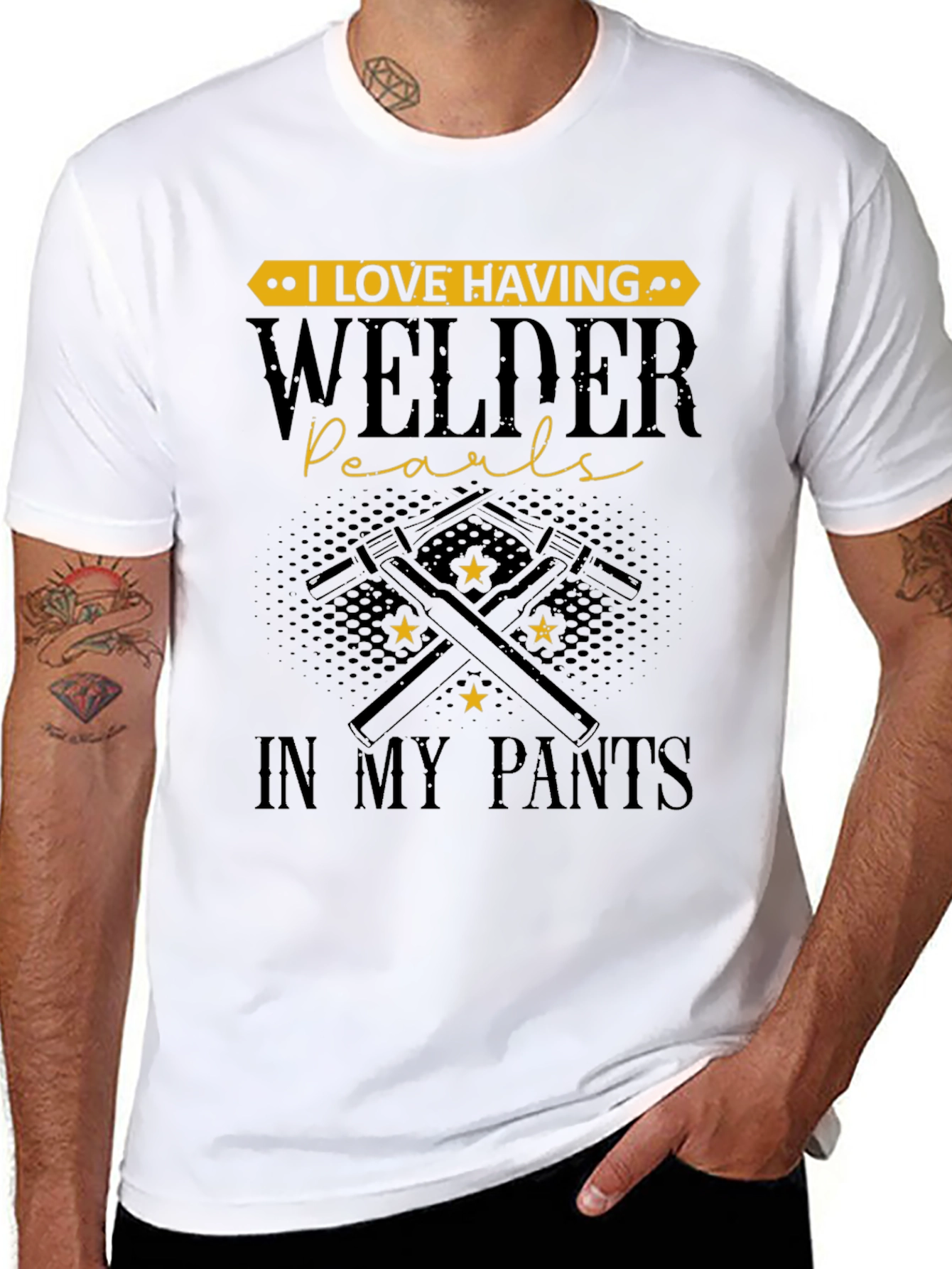 Welder Pearls T-Shirt - Funny Welding Tee
