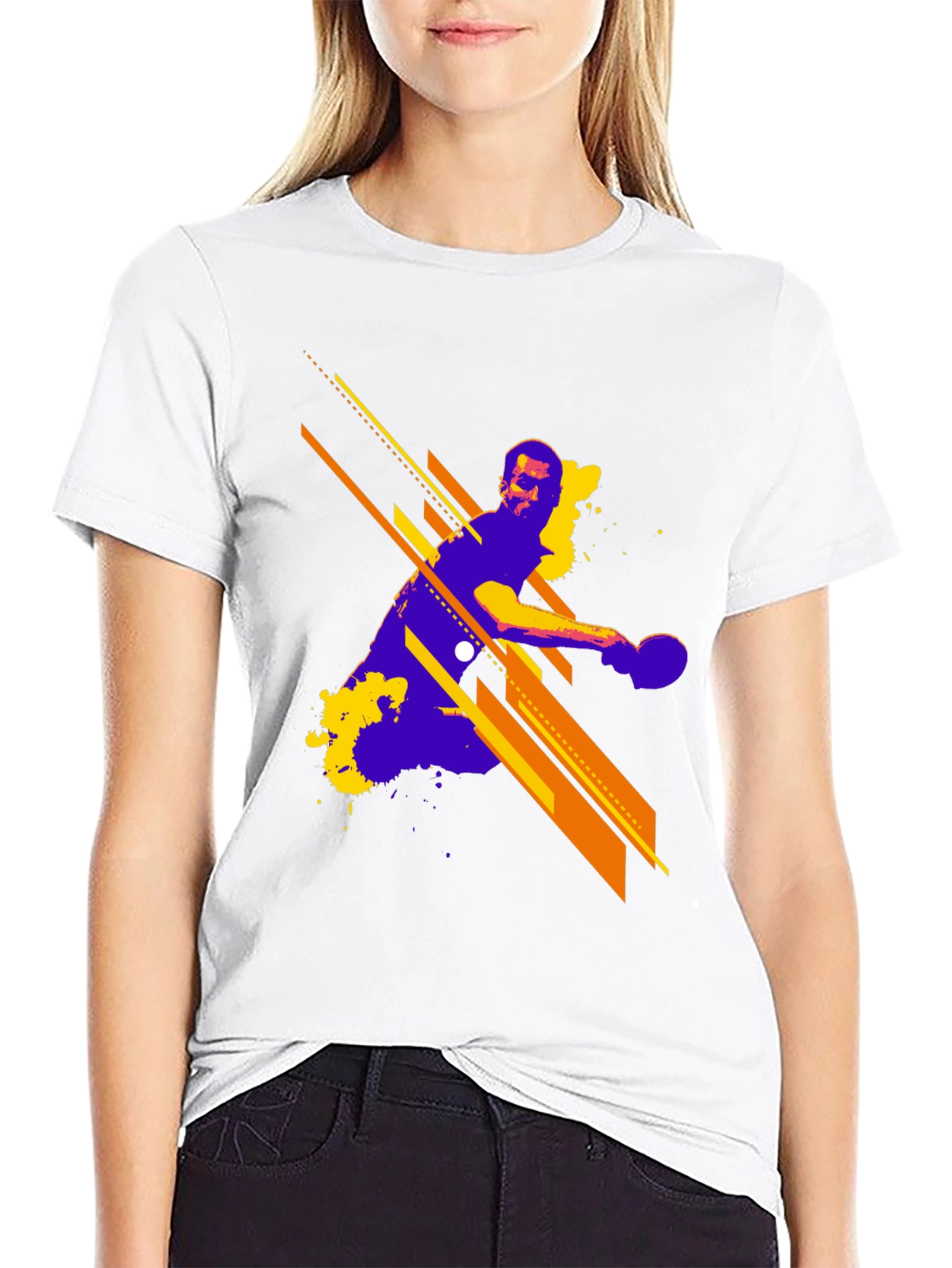 Abstract Table Tennis Graphic T-Shirt