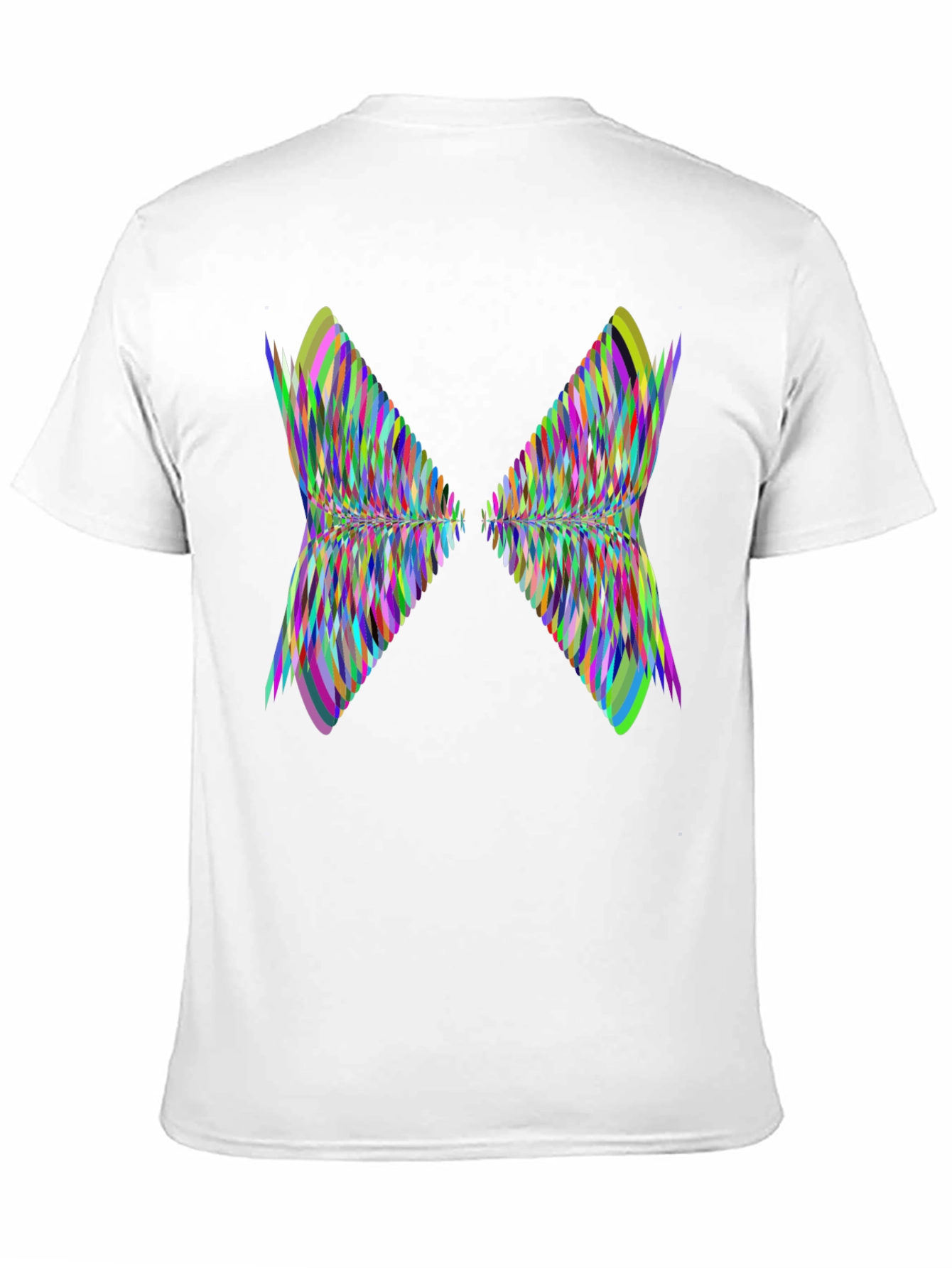Abstract Butterfly Wing Graphic Tee - Black Casual Shirt