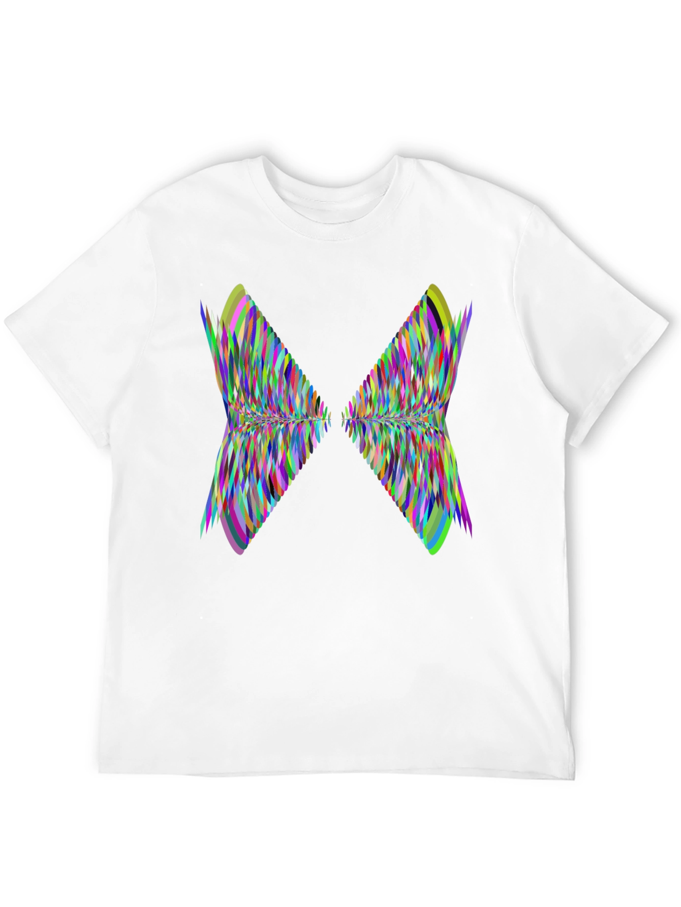 Abstract Butterfly Wing Graphic Tee - Black Casual Shirt