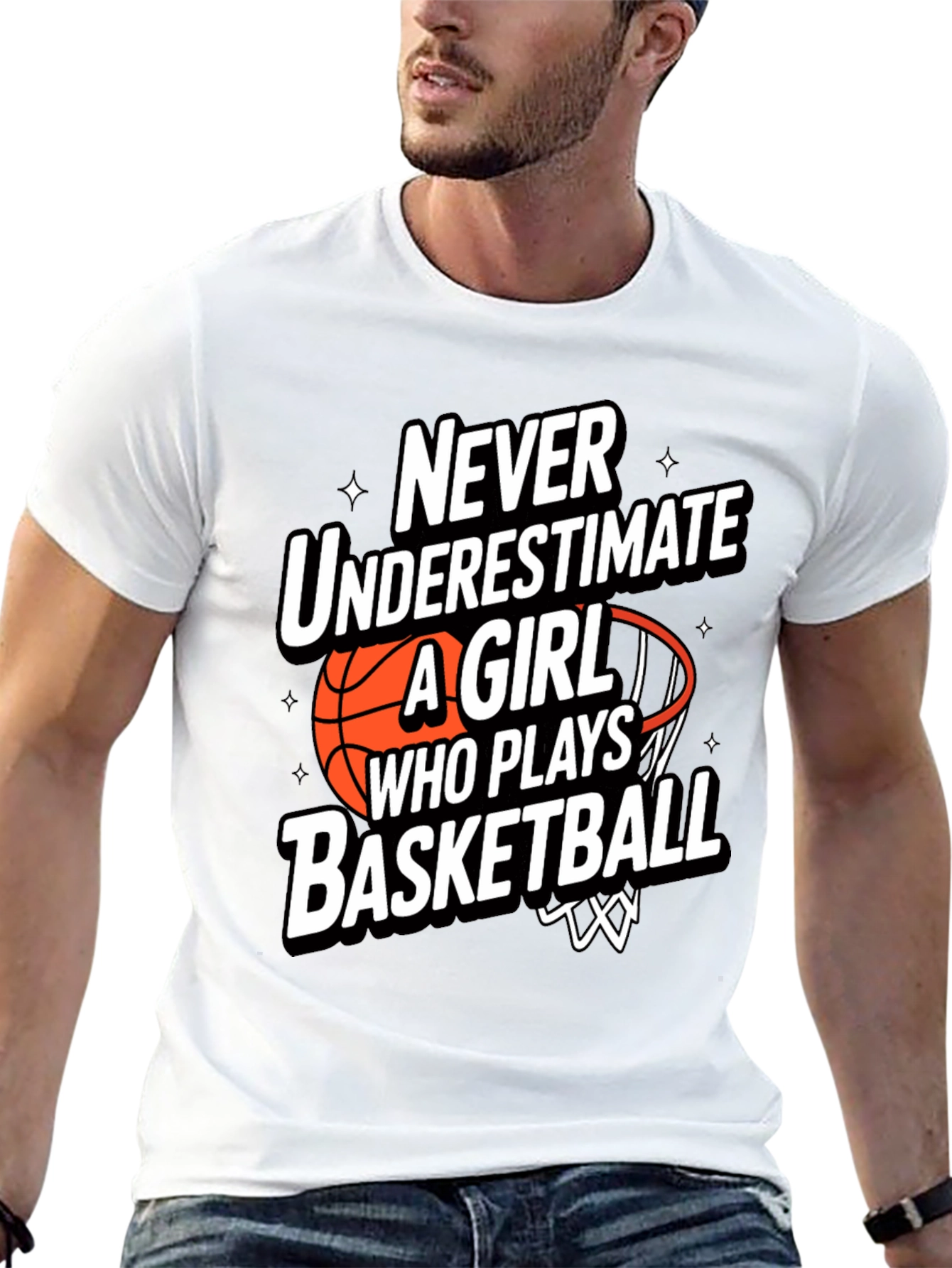 Basketball Girl T-Shirt - Never Underestimate Her!