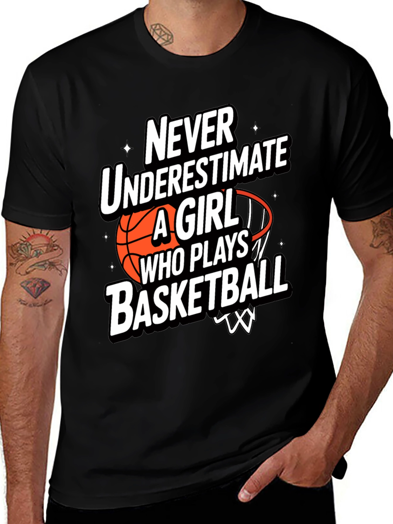 Basketball Girl T-Shirt - Never Underestimate Her!