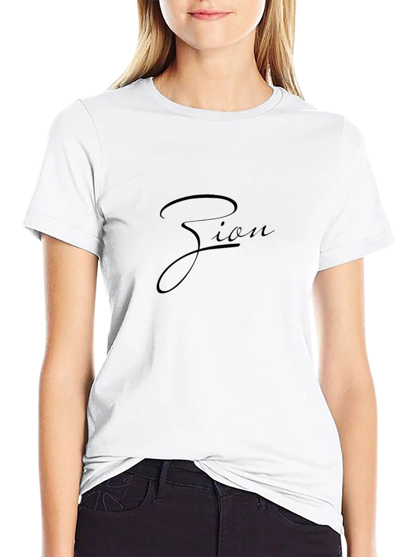 Zion Script Black T-Shirt - Stylish Casual Wear