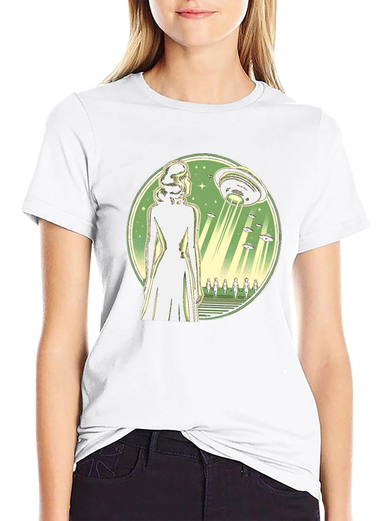 UFO Abduction T-Shirt - Black