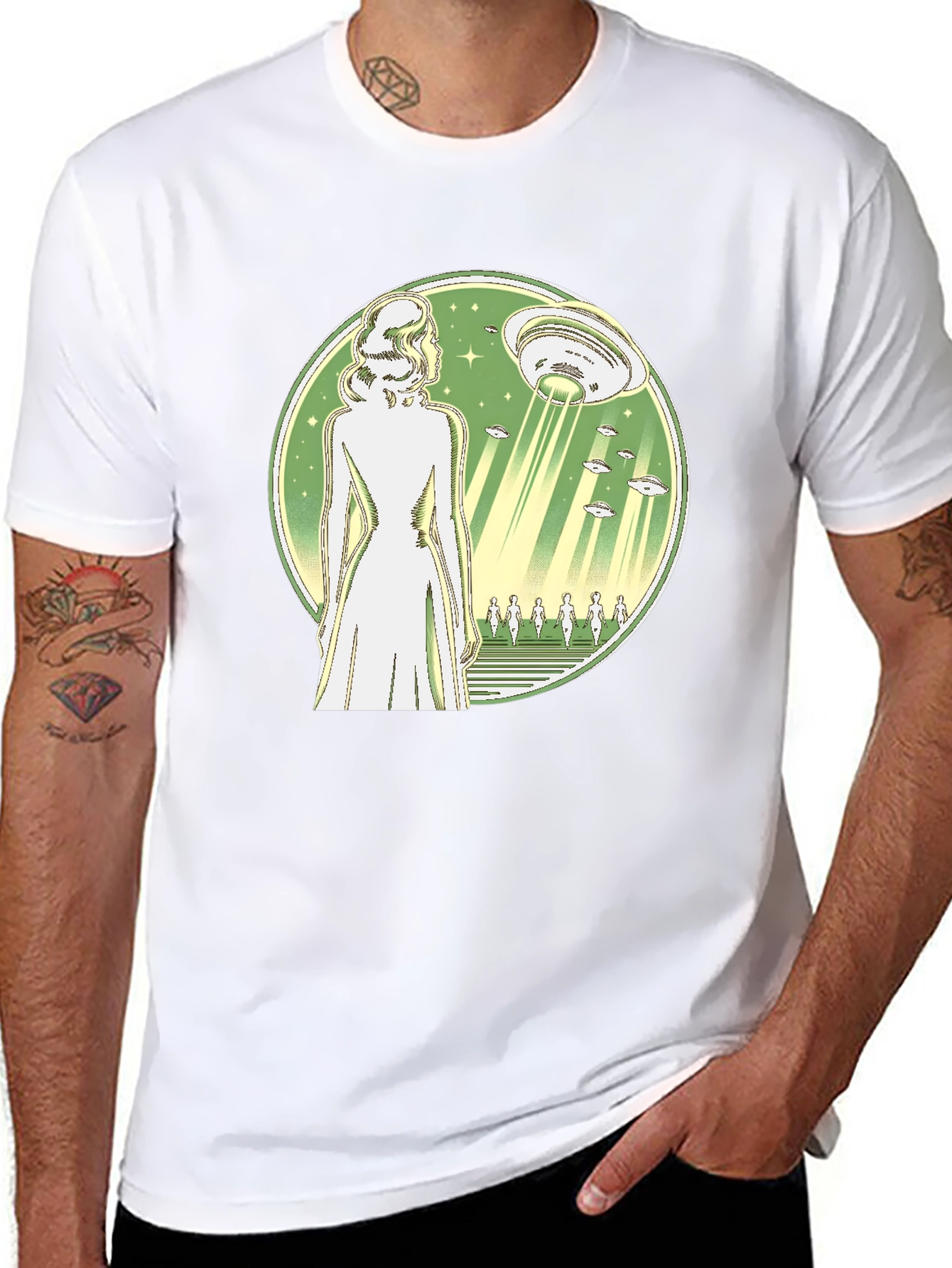UFO Abduction T-Shirt - Black