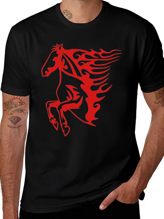 Bold Horse Graphic Tee - Black