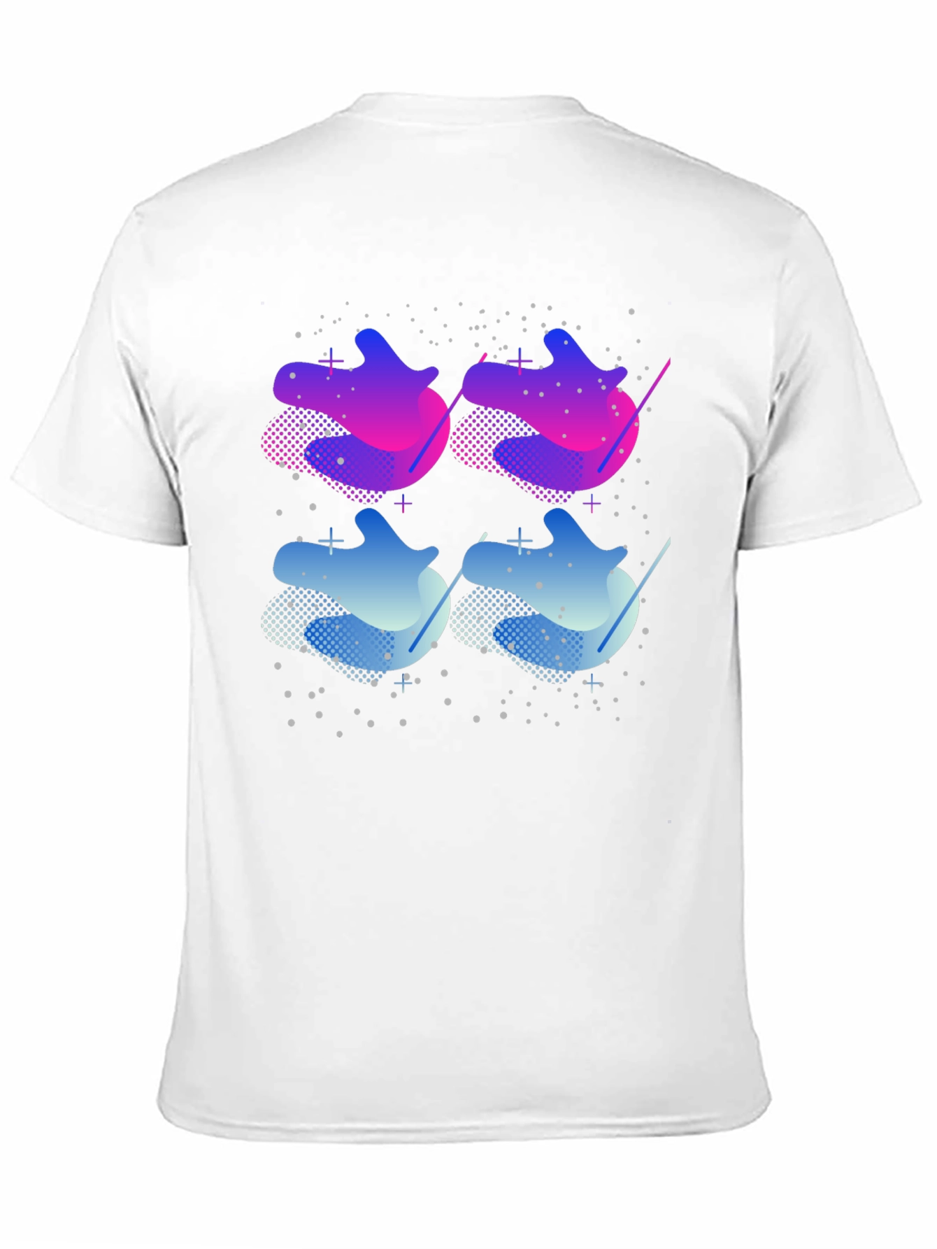 Abstract Gradient Graphic T-Shirt - Black