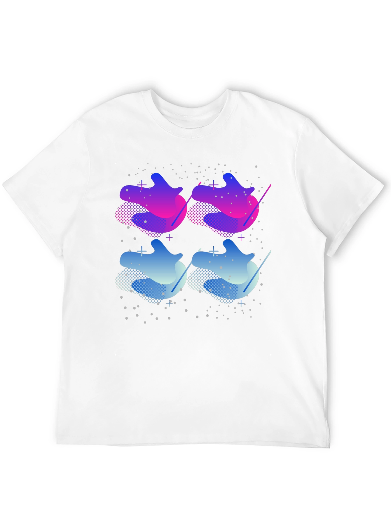 Abstract Gradient Graphic T-Shirt - Black