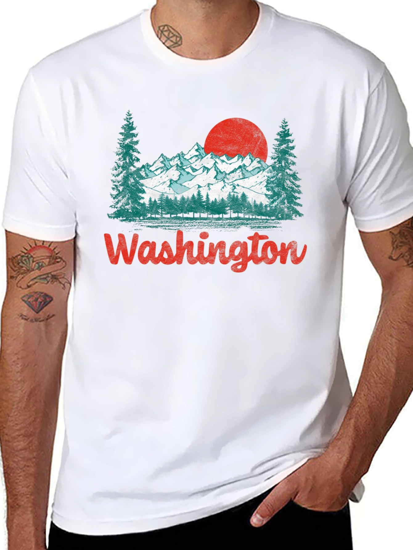 Washington Mountain Graphic T-Shirt
