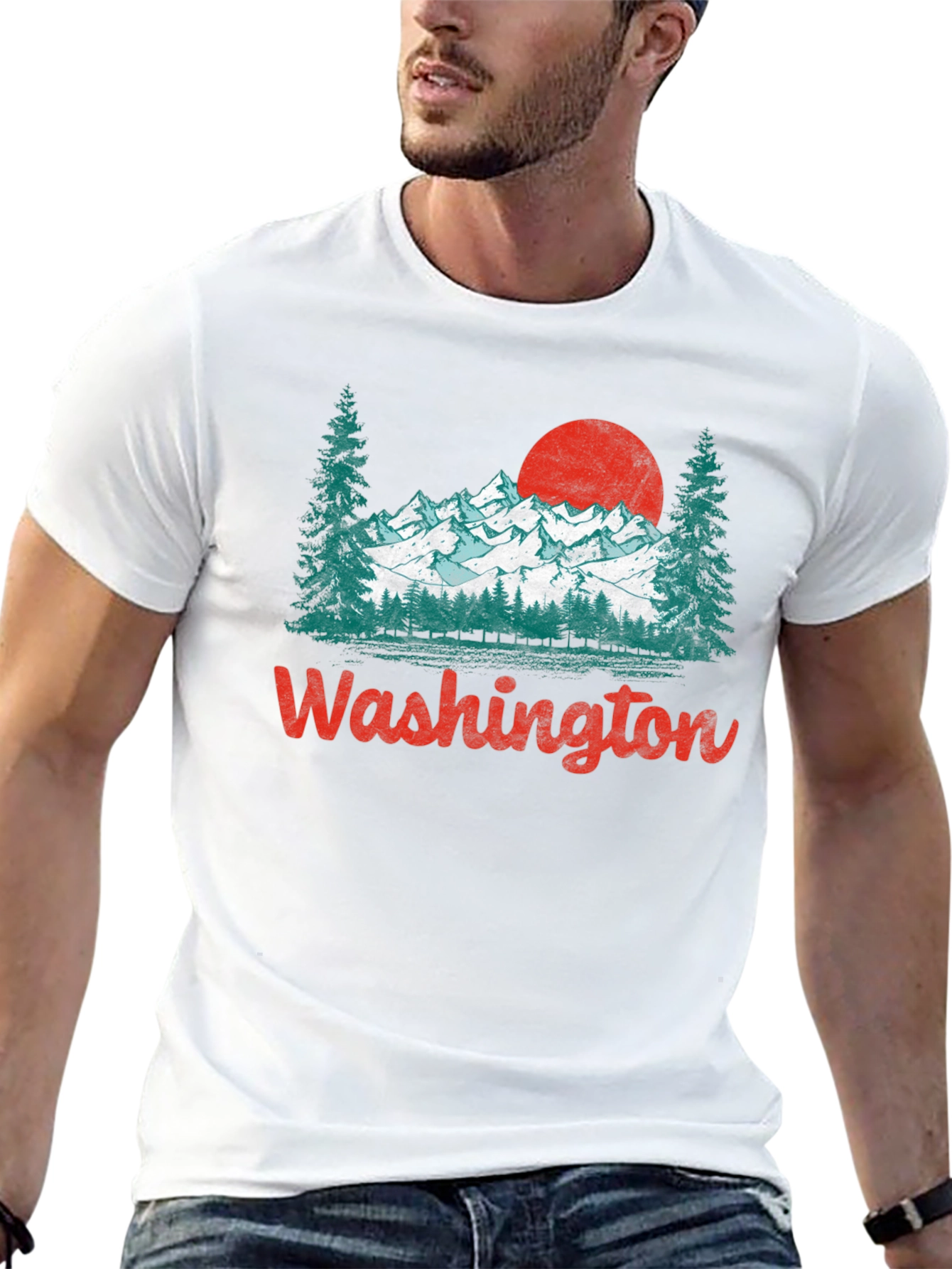 Washington Mountain Graphic T-Shirt