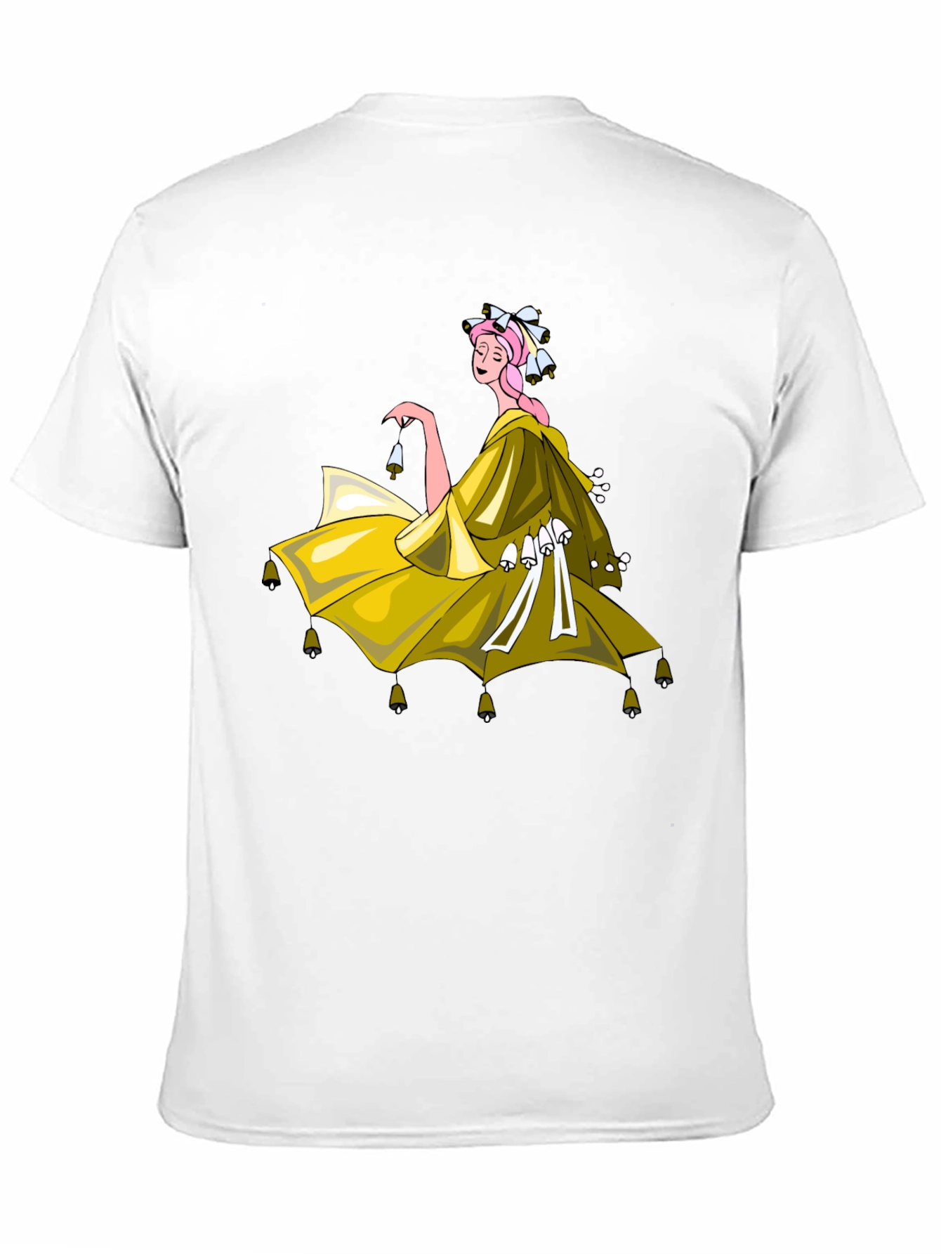 Whimsical Bell Dancer Graphic Tee - Black