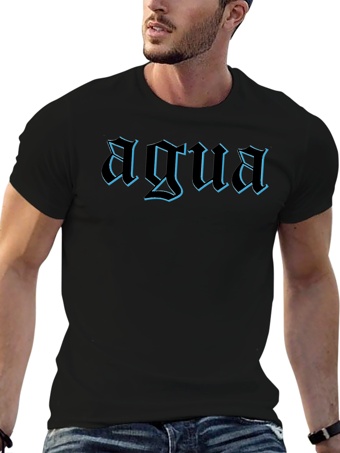 Agua Graphic Tee - Mens Black T-Shirt