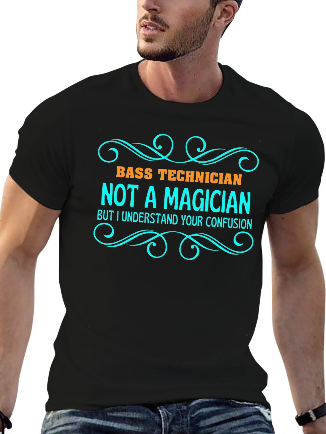 Bass Technician Funny Graphic T-Shirt