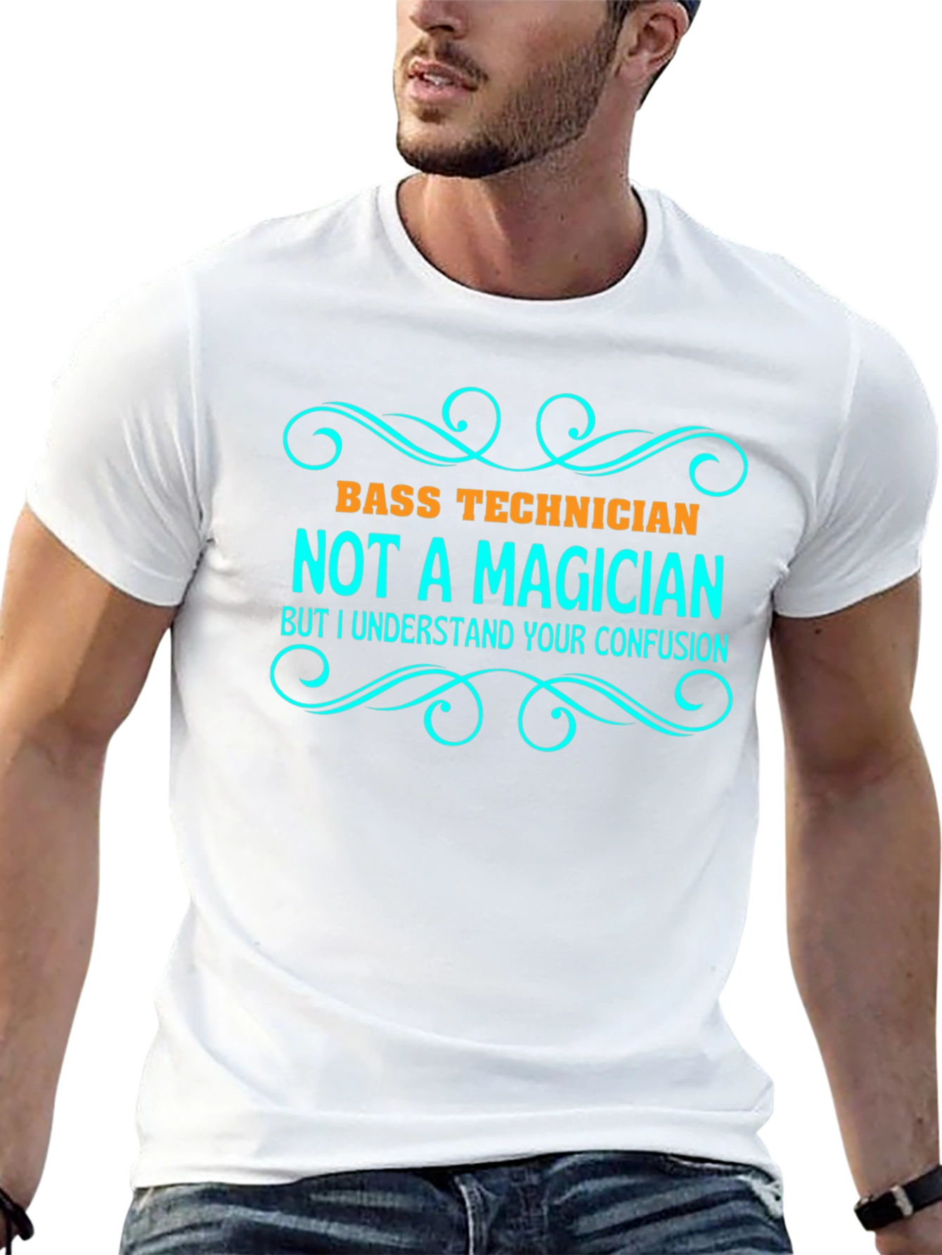 Bass Technician Funny Graphic T-Shirt