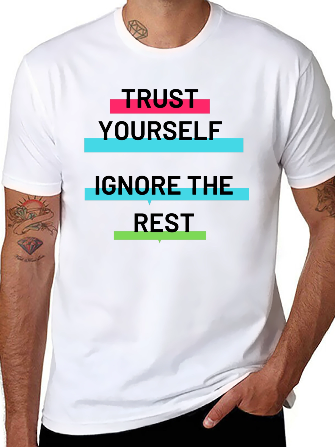 Trust Yourself Graphic Tee - Black Cotton T-Shirt