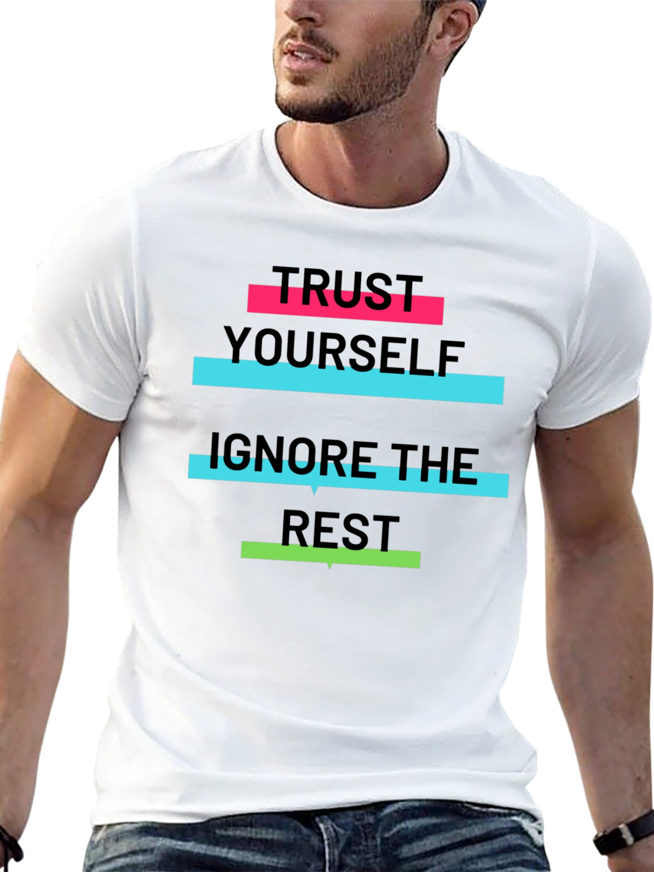 Trust Yourself Graphic Tee - Black Cotton T-Shirt
