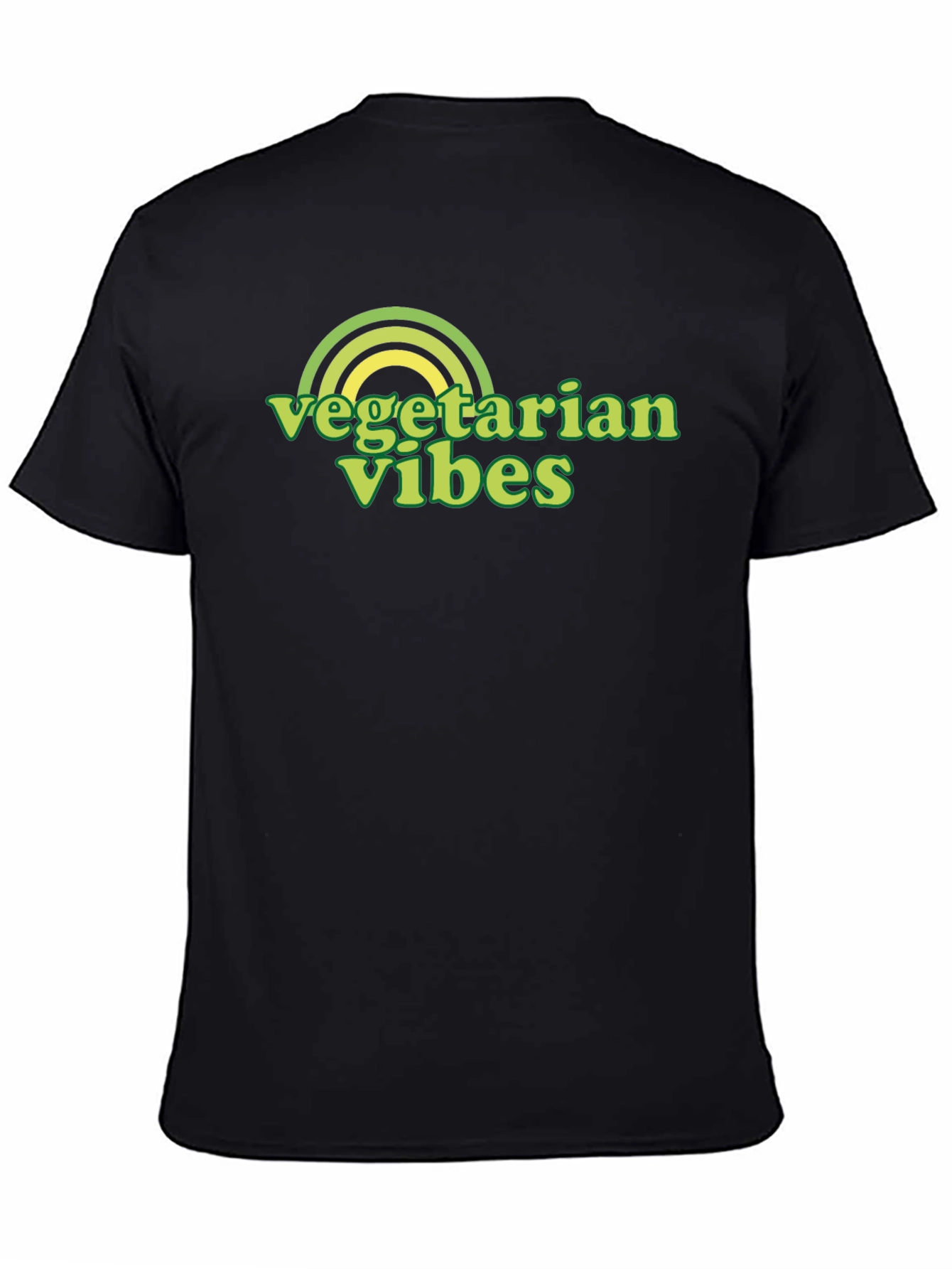 Vegetarian Vibes Graphic Tee - Black