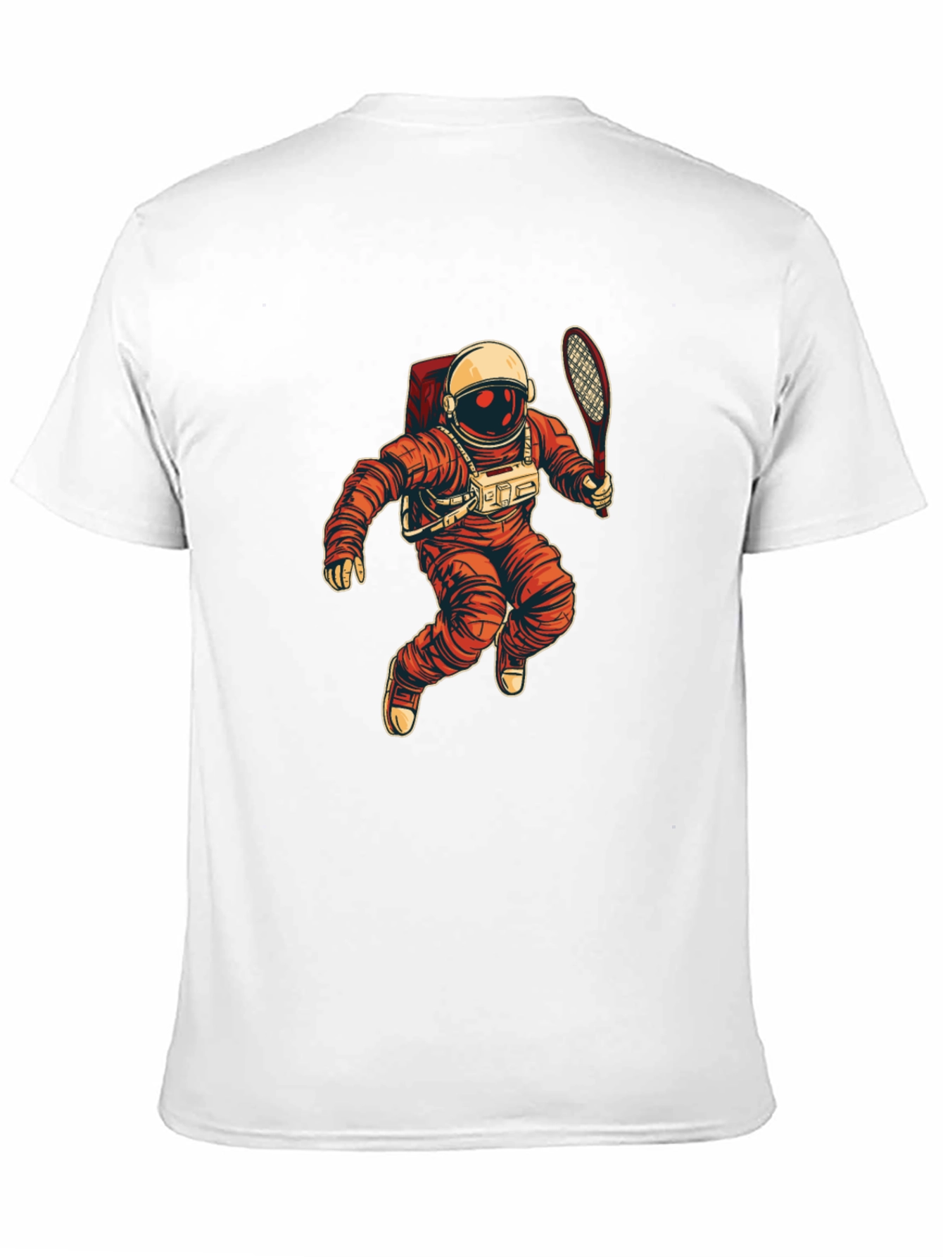 Astronaut Tennis Player Graphic T-Shirt