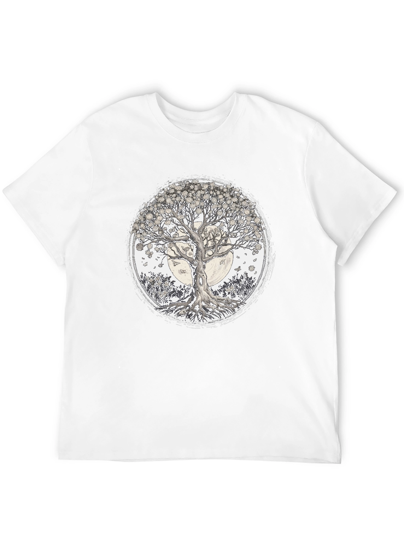 Tree of Life Graphic Tee - Black Cotton T-Shirt