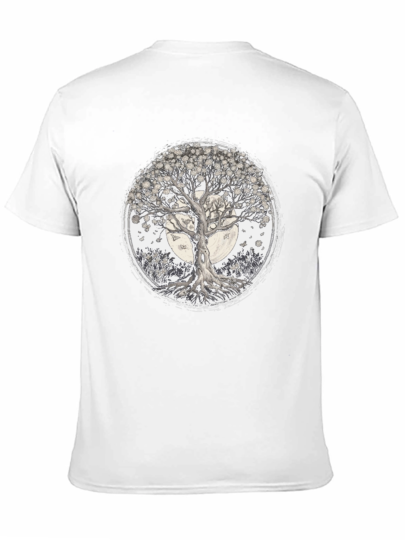 Tree of Life Graphic Tee - Black Cotton T-Shirt