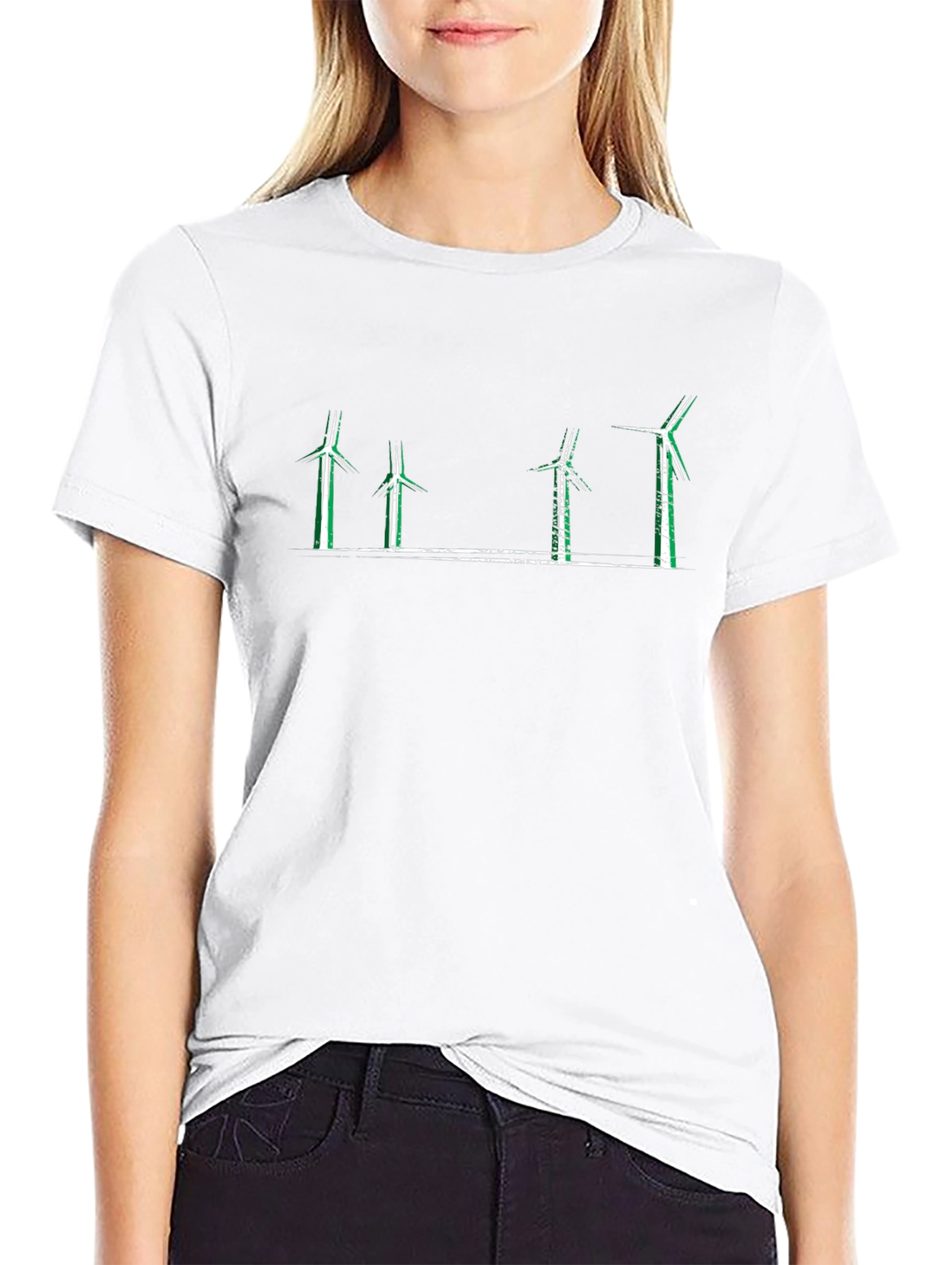 Wind Turbine T-Shirt - Eco-Friendly Design
