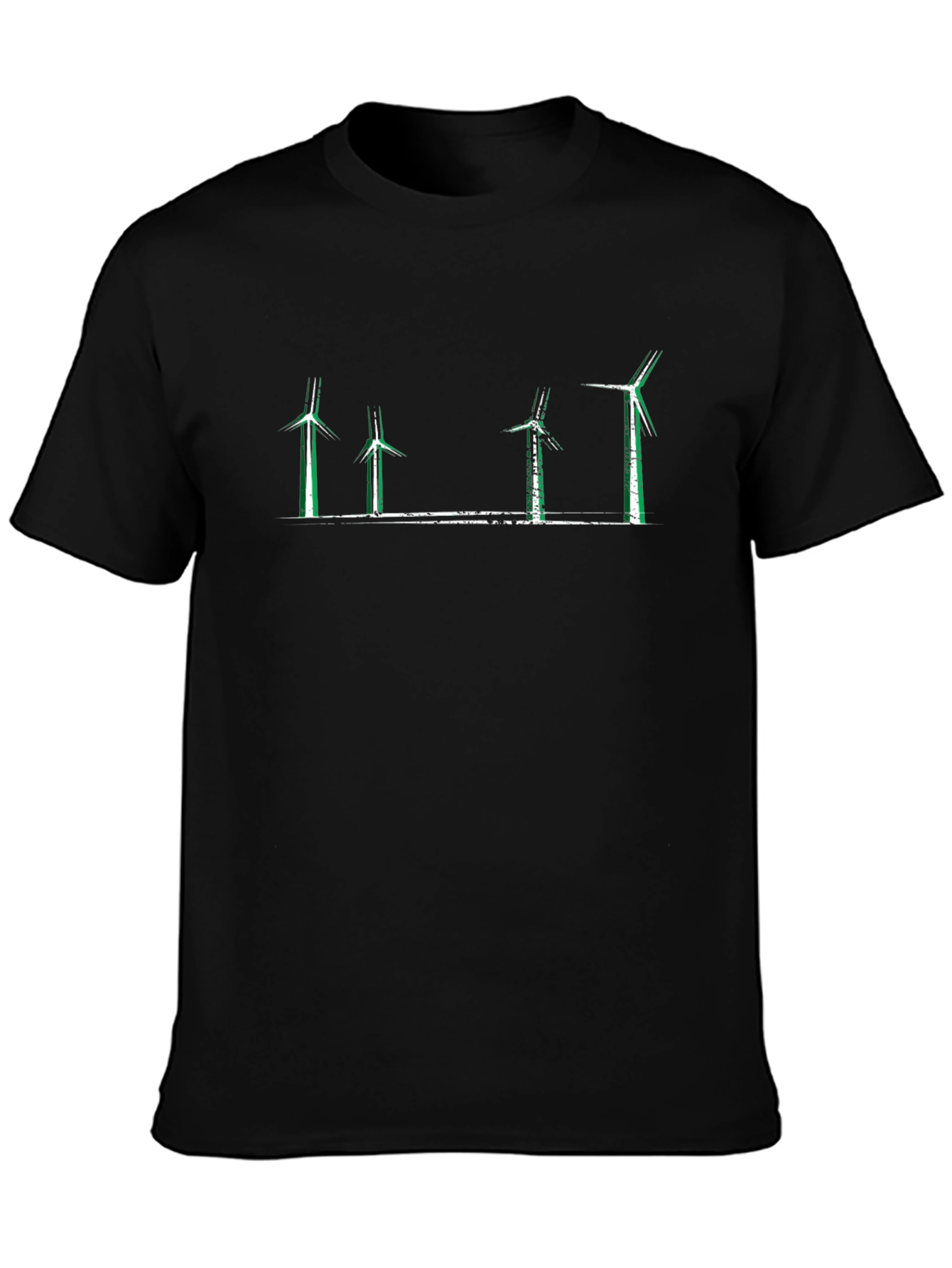Wind Turbine T-Shirt - Eco-Friendly Design
